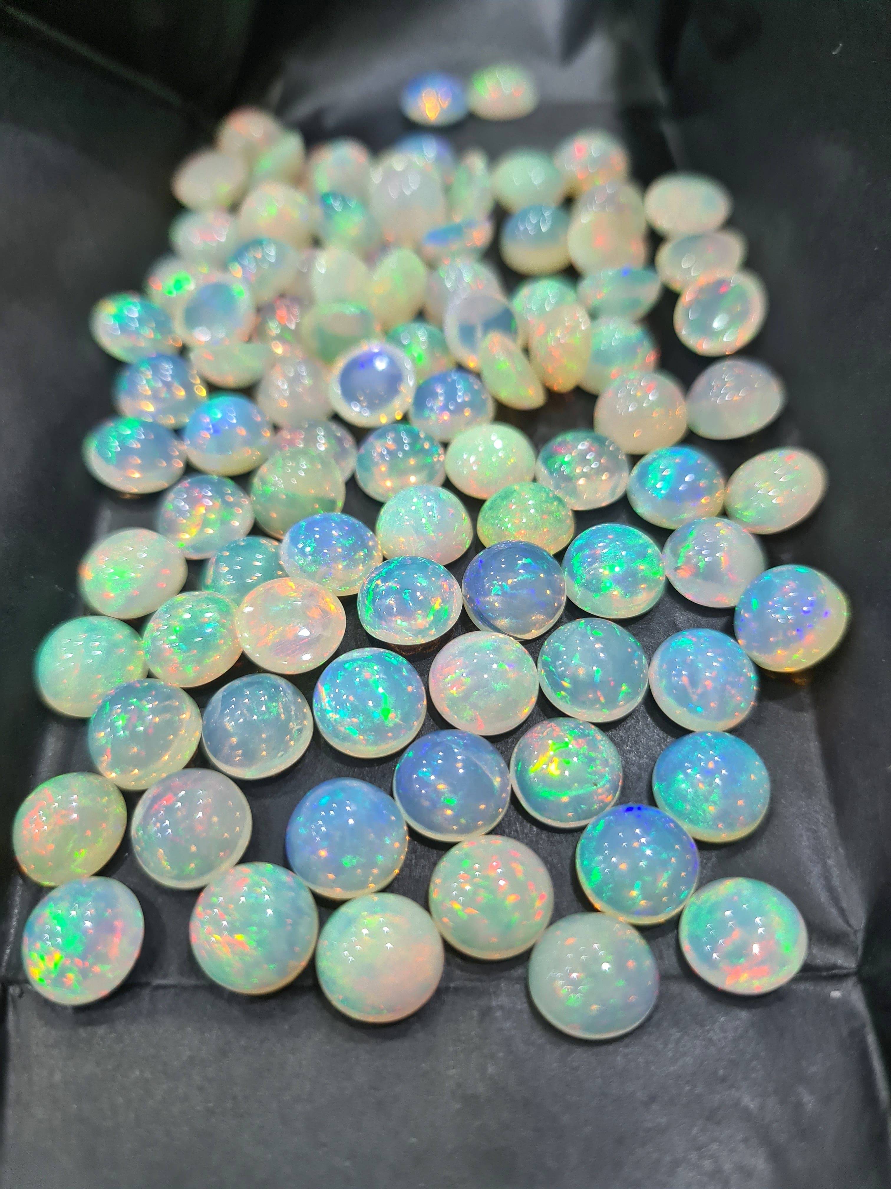 Natural Opal Cabochon 9mm,10mm and 11mm | Ethiopian Mined Untreated - The LabradoriteKing
