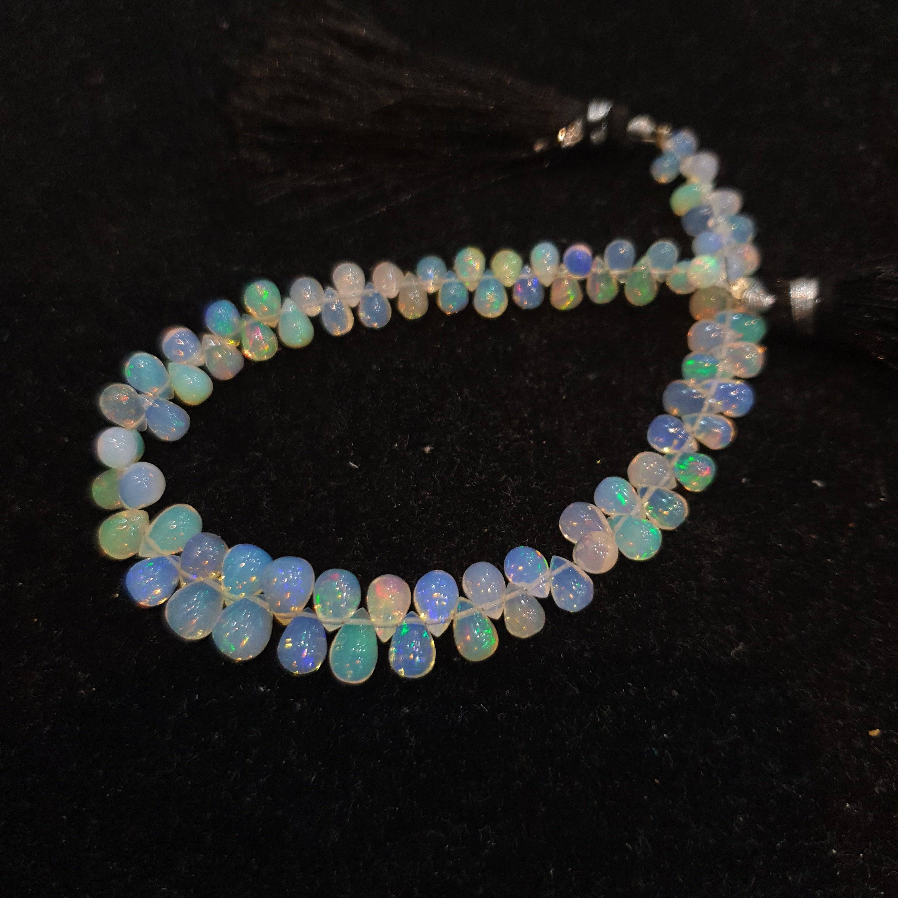Natural Opal Tear Drops Top Drilled Beads | 5-8mm | 4-8 Inches Opals - The LabradoriteKing