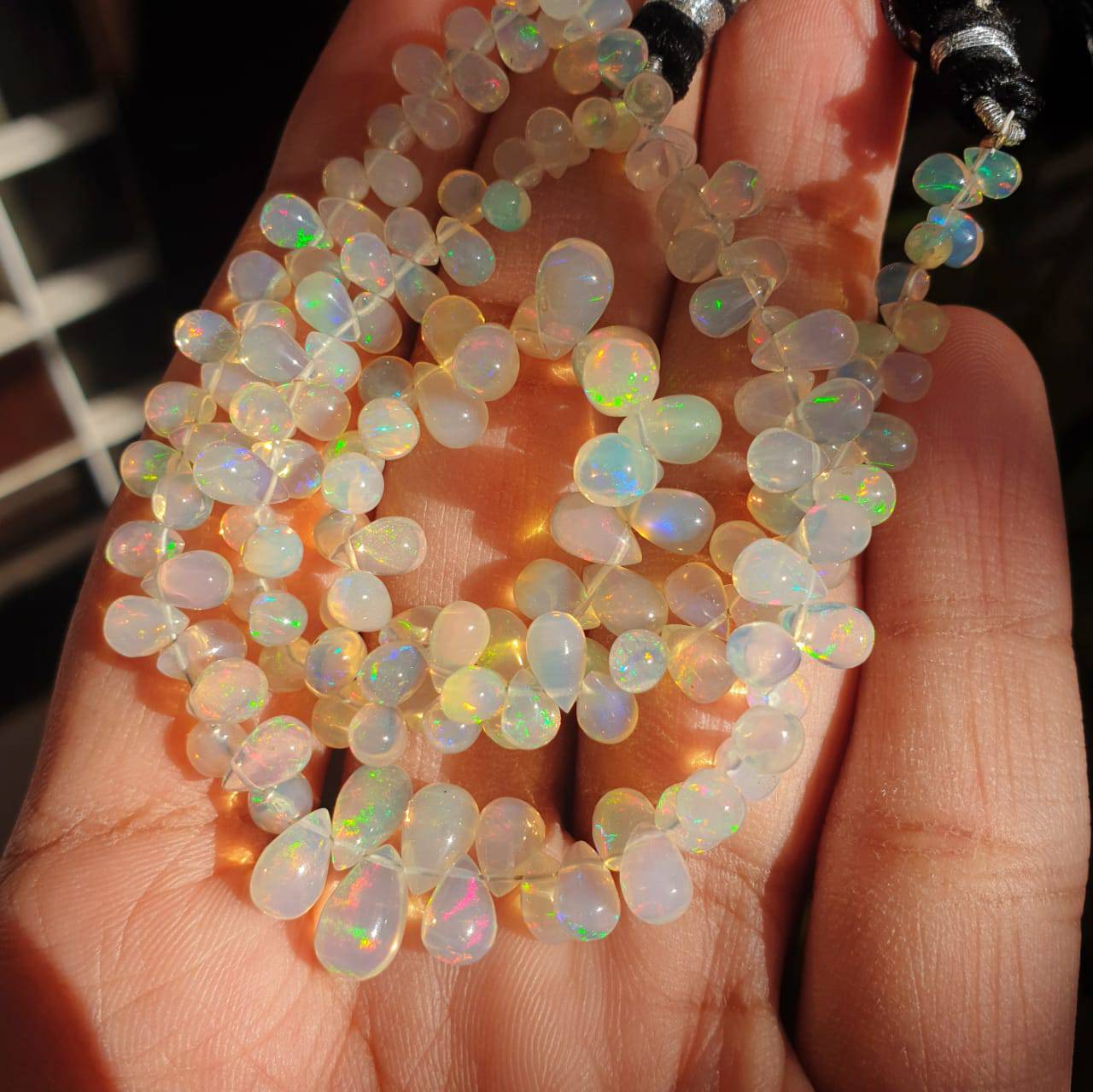 Natural Opal Tear Drops Top Drilled Beads | 5-8mm | 4-8 Inches Opals - The LabradoriteKing