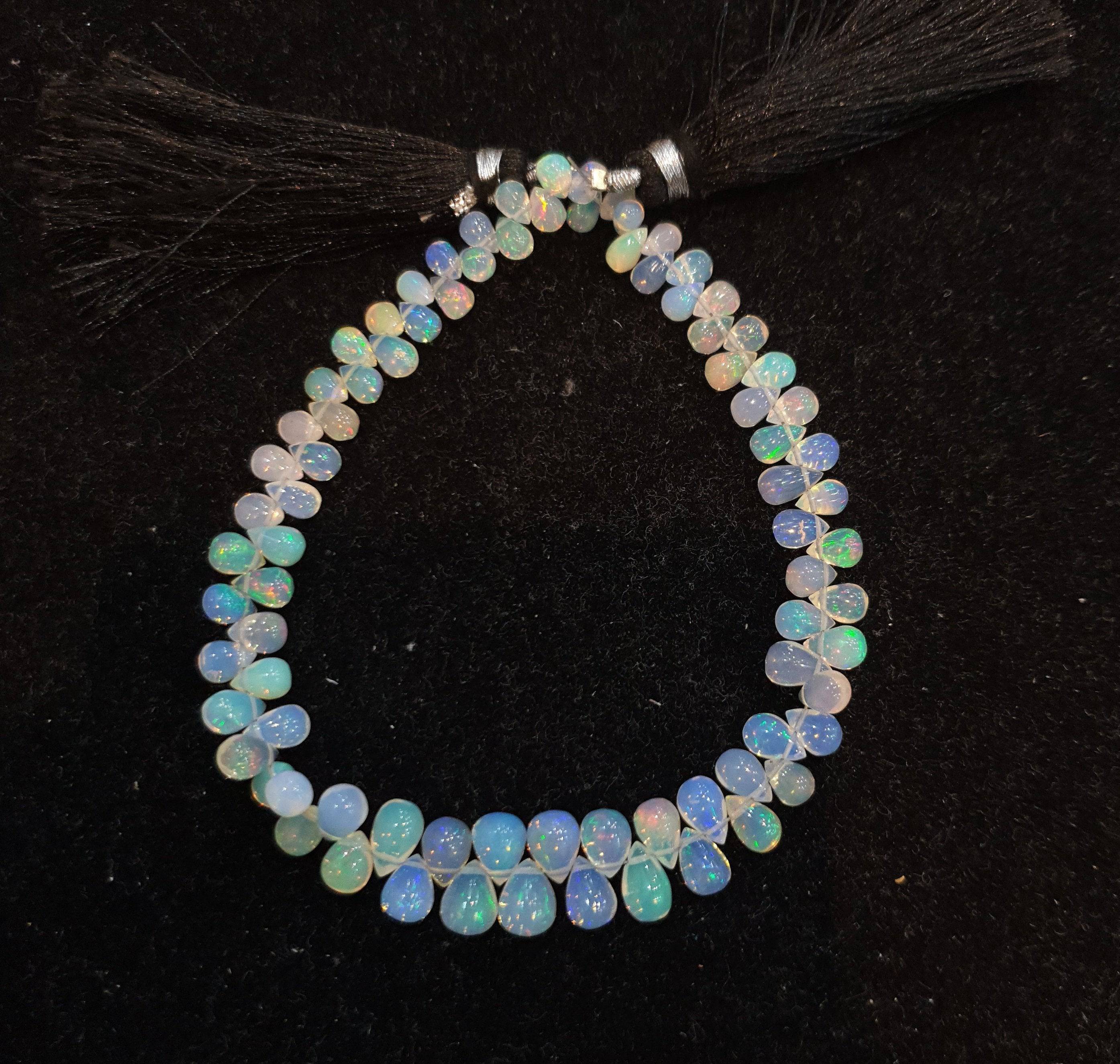 Natural Opal Tear Drops Top Drilled Beads | 5-8mm | 4-8 Inches Opals - The LabradoriteKing