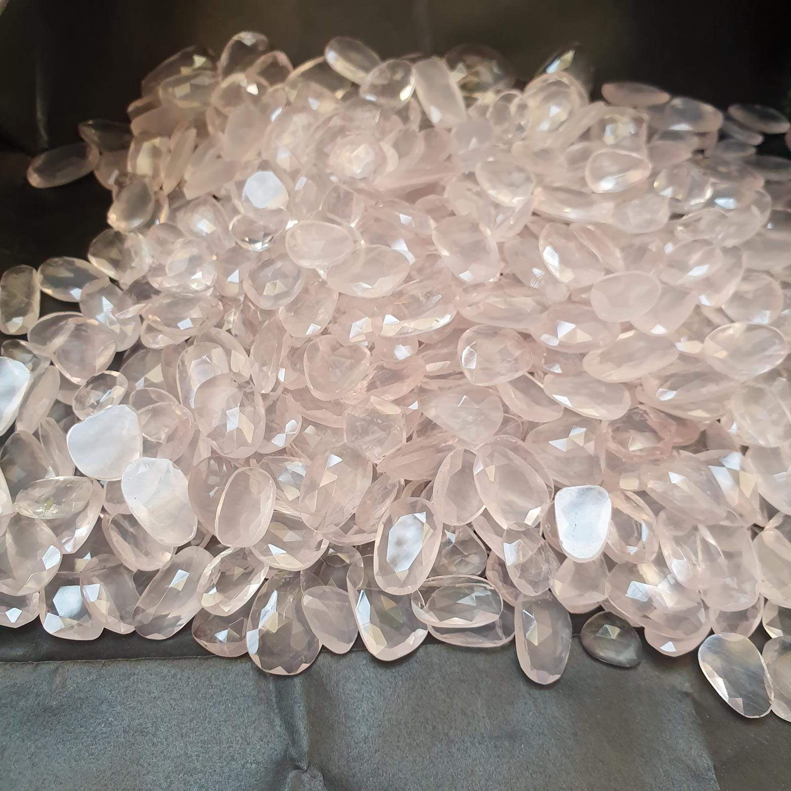 Natural Rose Quartz 15 Pcs Lot Rosecuts 11-18mm - The LabradoriteKing