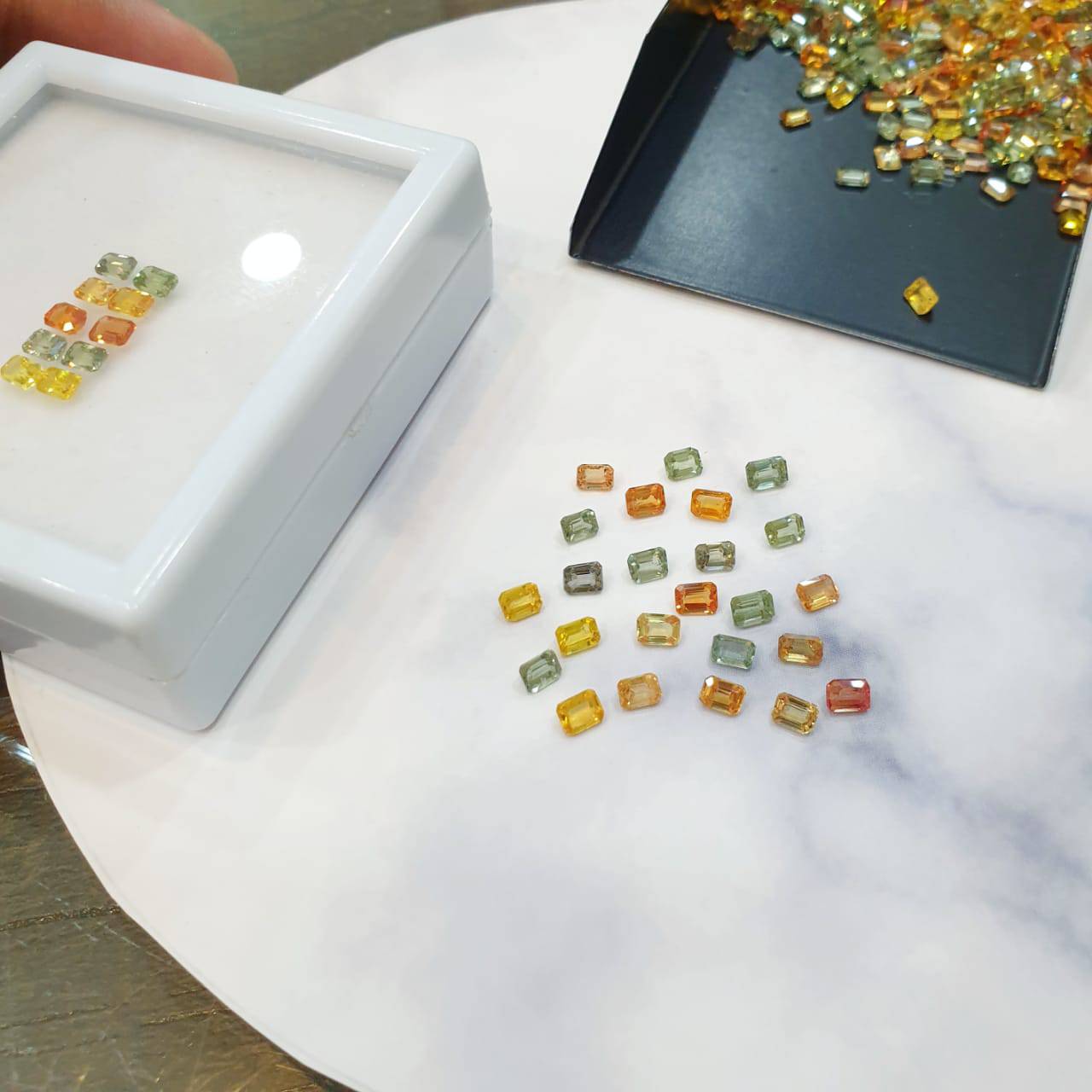 Natural Sapphires 10 Pcs Set | 4mm Rectangle | Top Quality - The LabradoriteKing