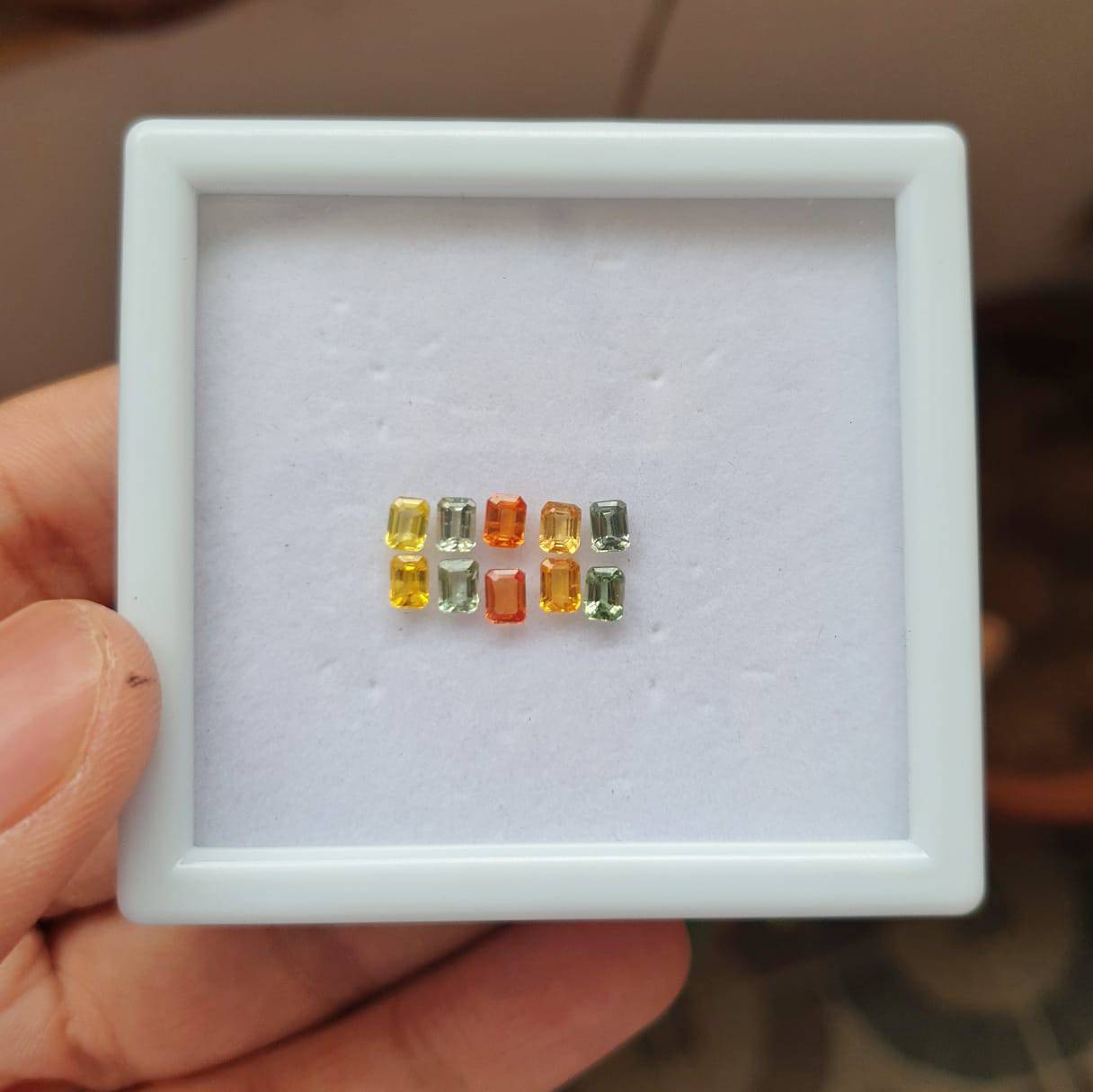 Natural Sapphires 10 Pcs Set | 4mm Rectangle | Top Quality - The LabradoriteKing