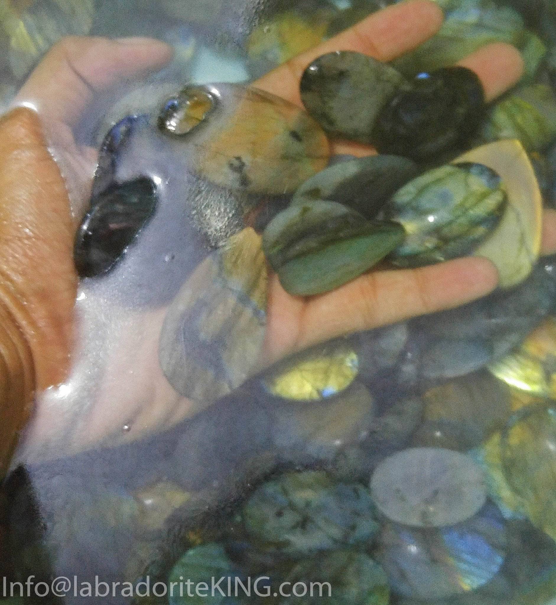 Random Pick of Labradorites just out of Polishing Process - The LabradoriteKing
