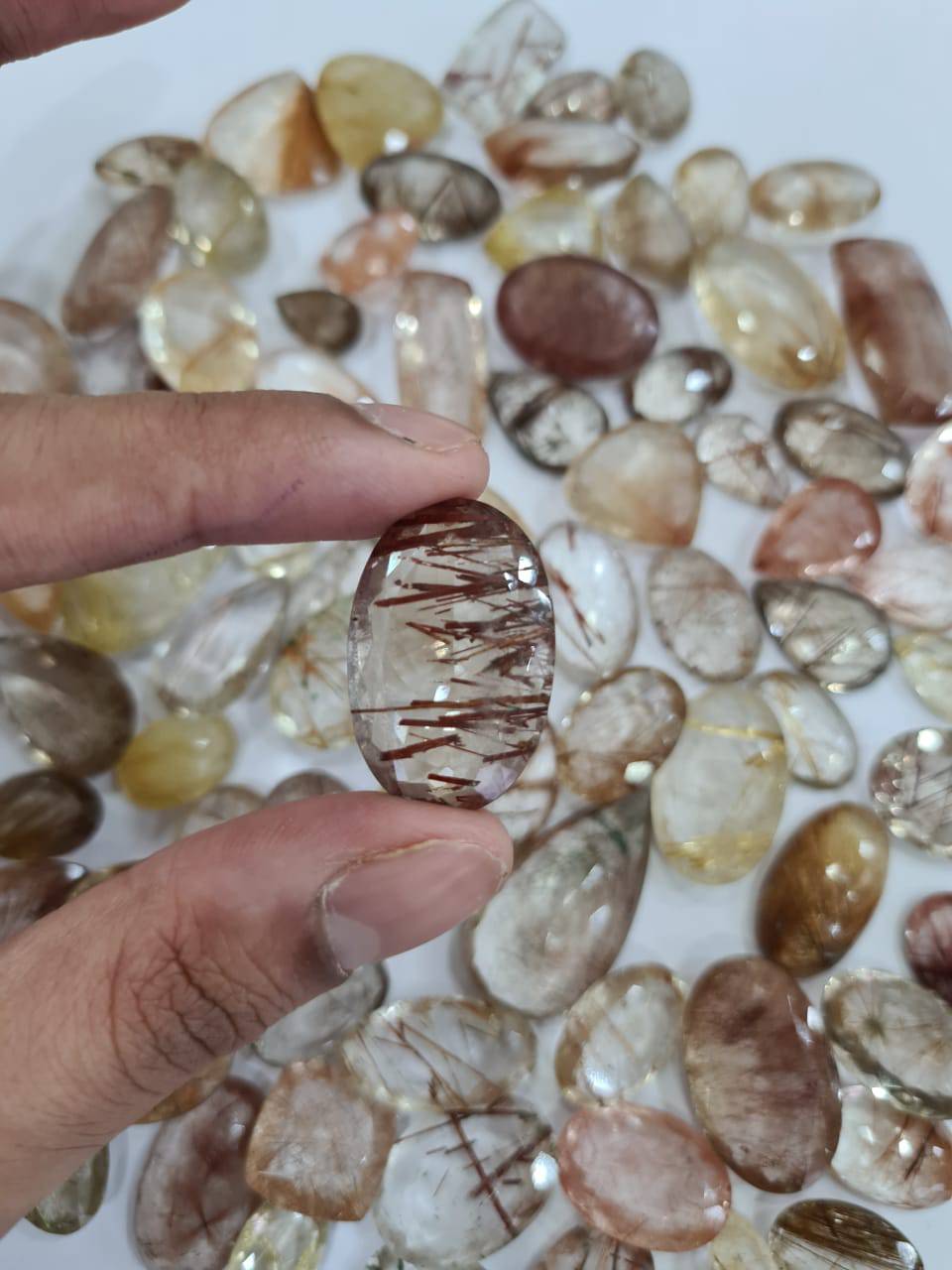 Rutilated Quartz Faceted  | Good Quality 16-30mm - The LabradoriteKing