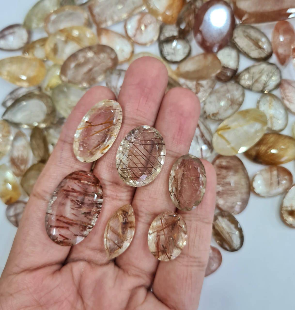 Rutilated Quartz Faceted  | Good Quality 16-30mm - The LabradoriteKing