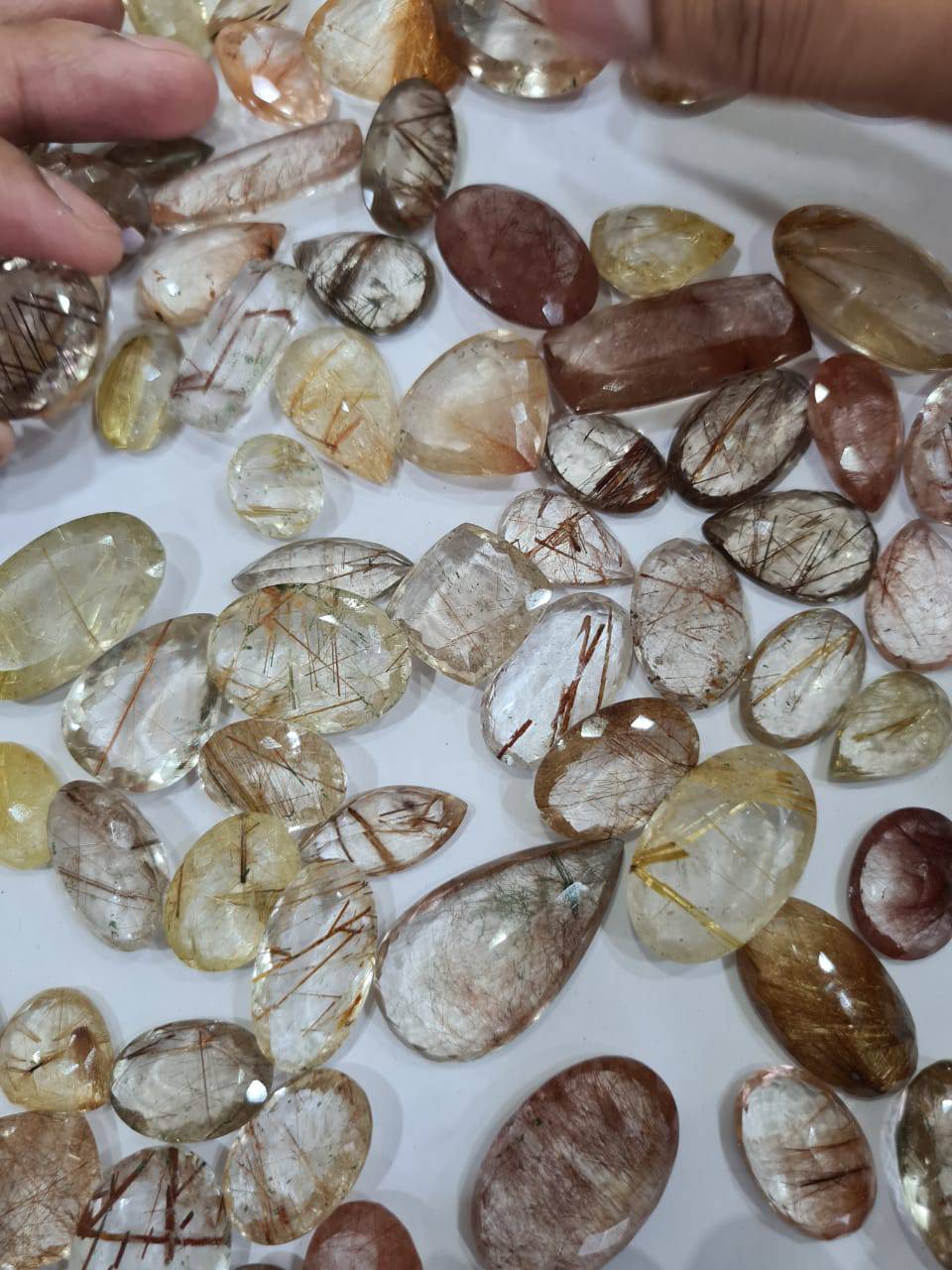 Rutilated Quartz Faceted  | Good Quality 16-30mm - The LabradoriteKing