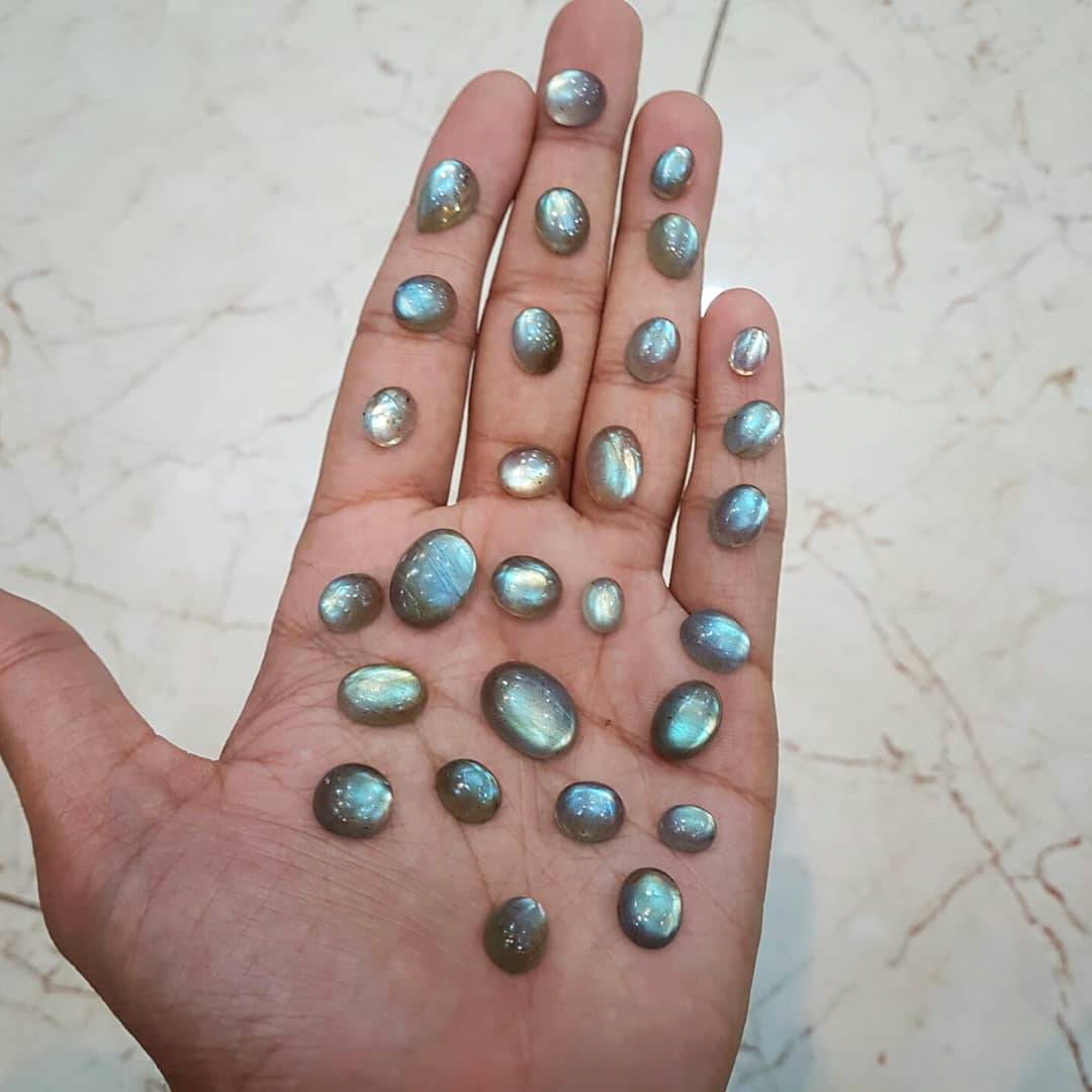 Top Floating Fire Labradorite Lot 9-18mm Size - The LabradoriteKing