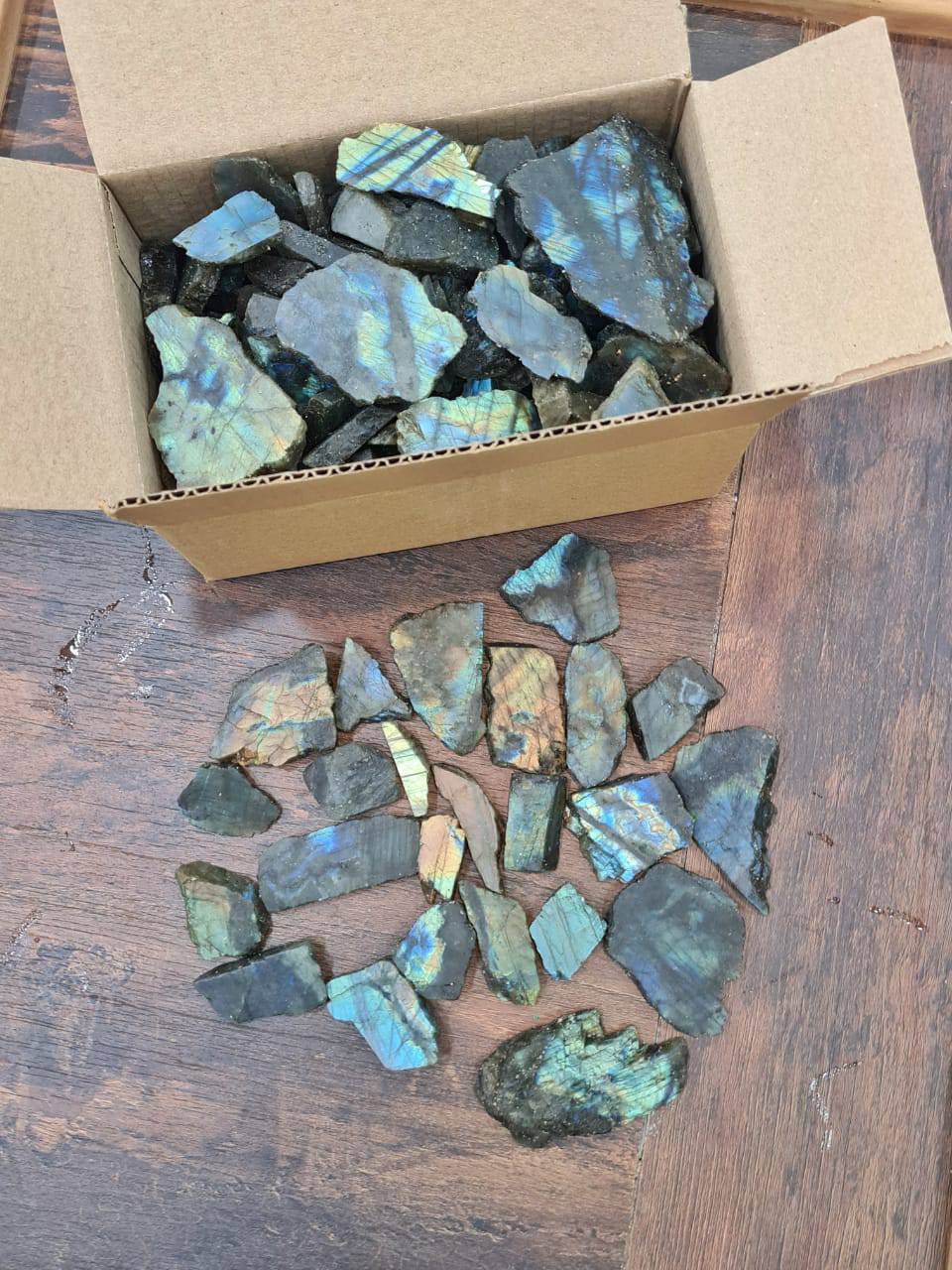Wholesale Labradorite raw Slabs | Good Flash in 1-5"Inches Sizes - The LabradoriteKing