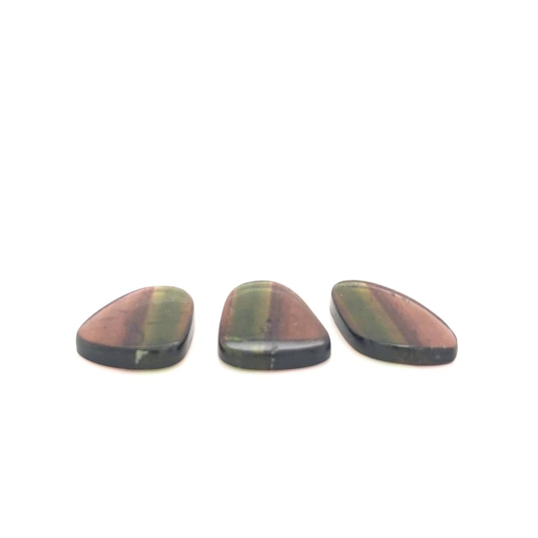 3 Pcs Of Natural Watermelon Tourmaline Slice | Size:20-22mm | With Certificate - The LabradoriteKing