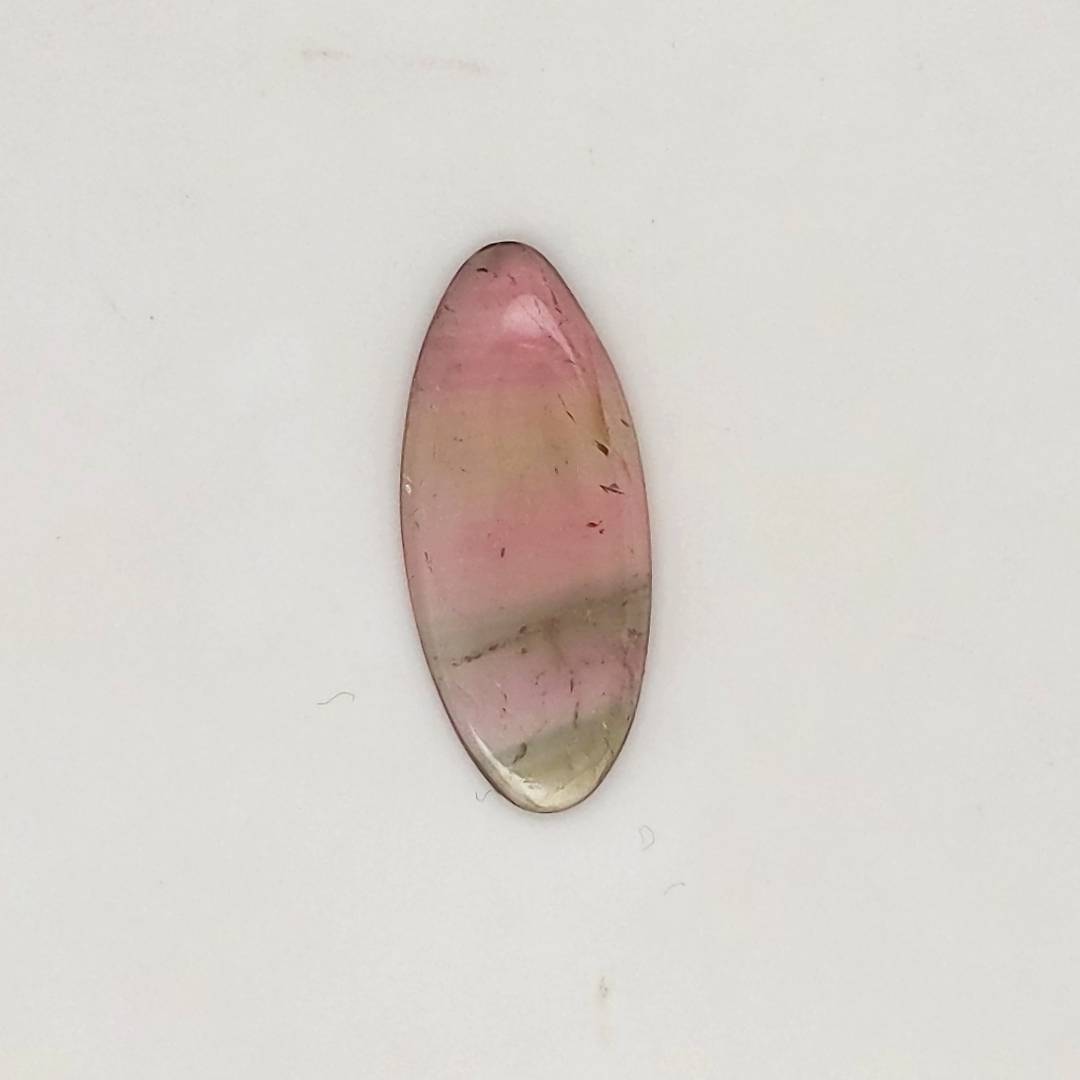 1 Pcs Of Natural Watermelon Tourmaline Slice | Size:26x11mm | With Certificate - The LabradoriteKing