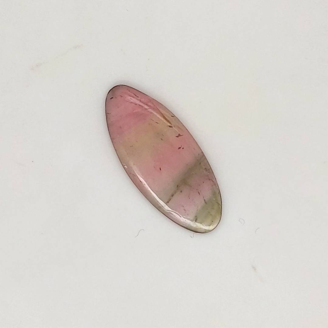 1 Pcs Of Natural Watermelon Tourmaline Slice | Size:26x11mm | With Certificate - The LabradoriteKing