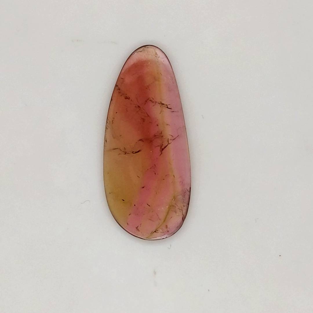 1 Pcs Of Natural Watermelon Tourmaline Slice | Size:35x16mm | With Certificate - The LabradoriteKing