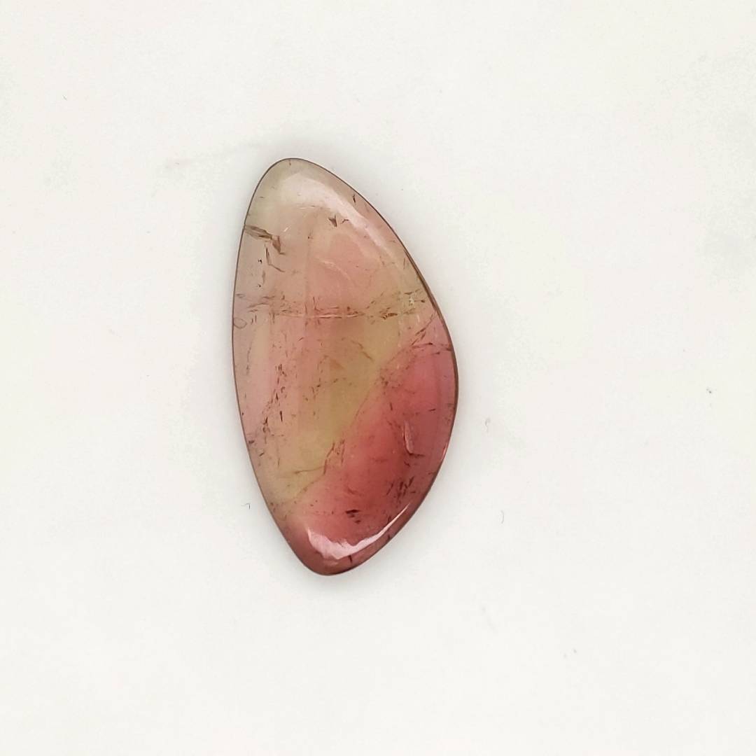 1 Pcs Of Natural Watermelon Tourmaline Slice | Size:35x18mm | With Certificate - The LabradoriteKing