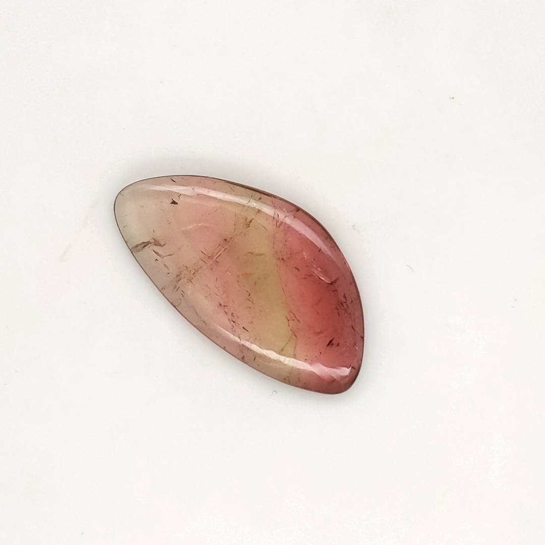 1 Pcs Of Natural Watermelon Tourmaline Slice | Size:35x18mm | With Certificate - The LabradoriteKing