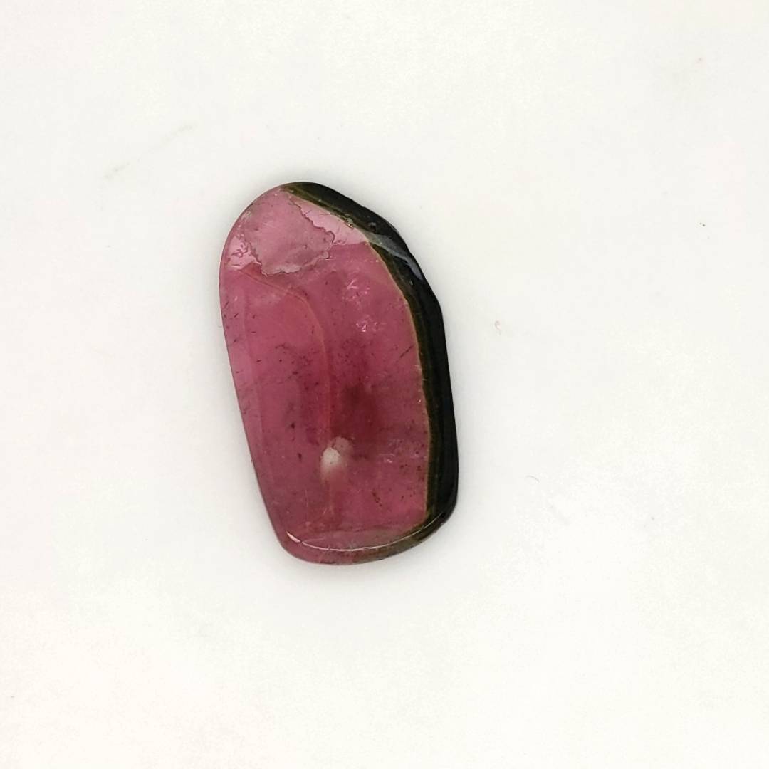 1 Pcs Of Natural Watermelon Tourmaline Slice | Size:32x18mm | With Certificate - The LabradoriteKing