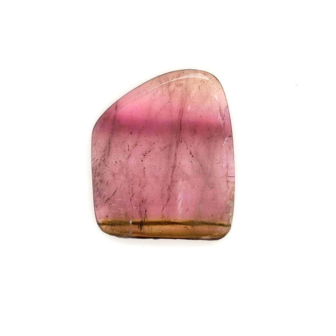 1 Pcs Of Natural Watermelon Tourmaline Slice | Size:30x25mm | With Certificate - The LabradoriteKing