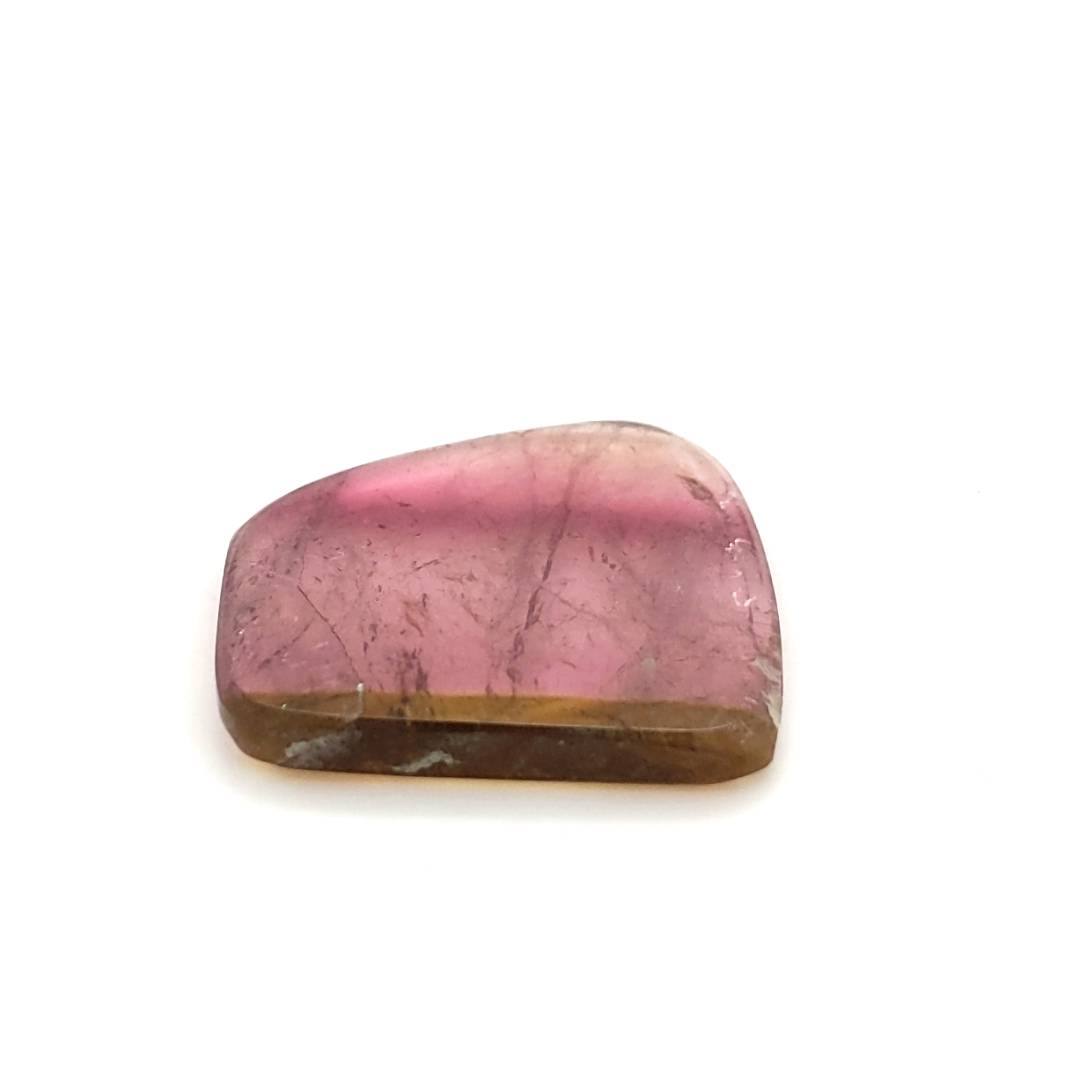 1 Pcs Of Natural Watermelon Tourmaline Slice | Size:30x25mm | With Certificate - The LabradoriteKing