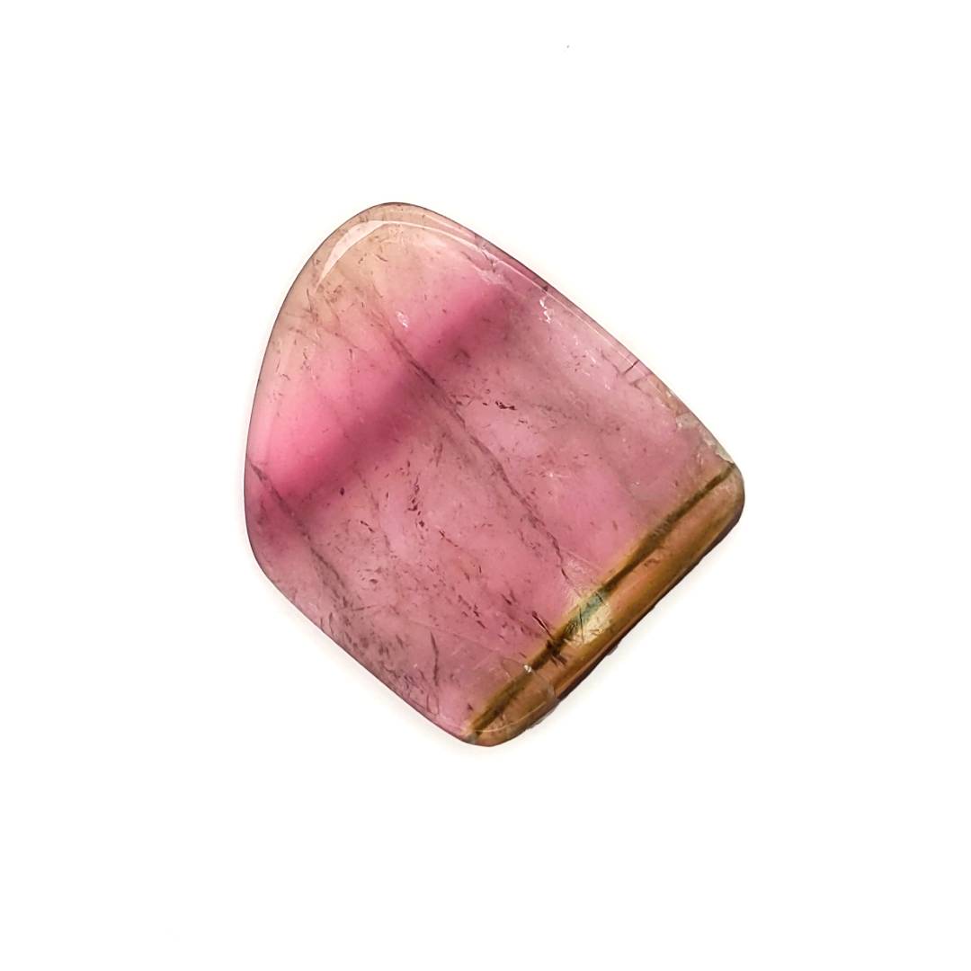 1 Pcs Of Natural Watermelon Tourmaline Slice | Size:30x25mm | With Certificate - The LabradoriteKing