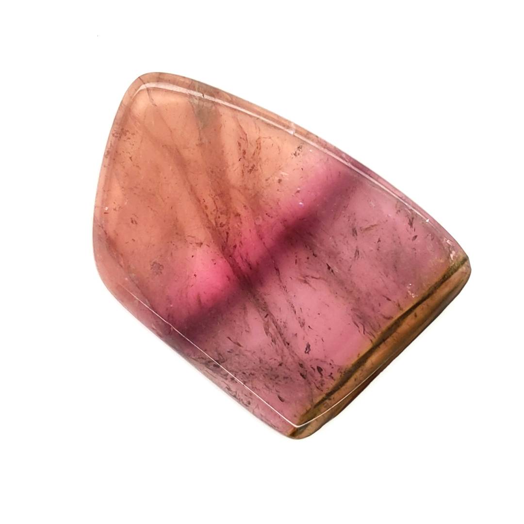 1 Pcs Of Natural Watermelon Tourmaline Slice | Size:47x33mm | With Certificate - The LabradoriteKing