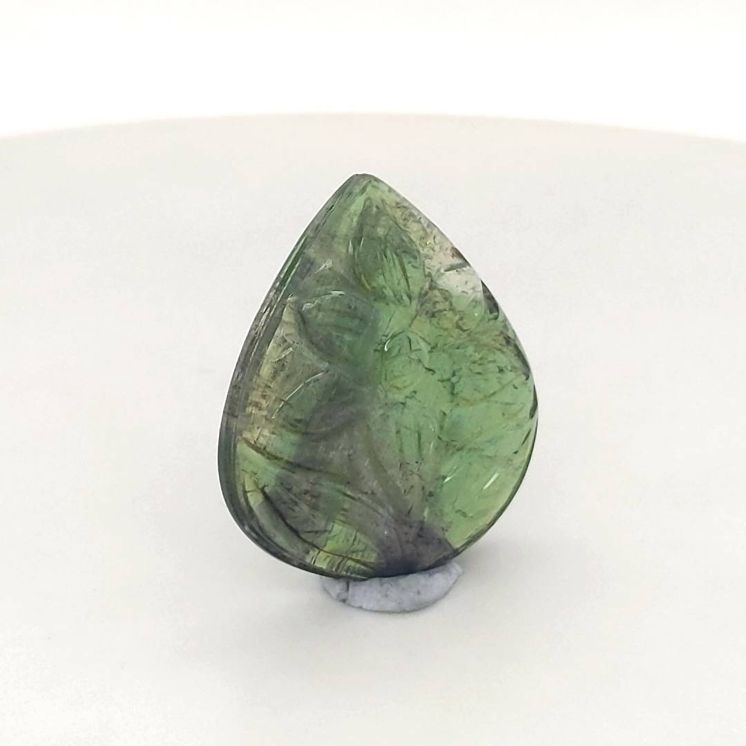 1 Pics Of Natural Flower Tourmaline Carved | Size:23X19mm | With Certificate - The LabradoriteKing