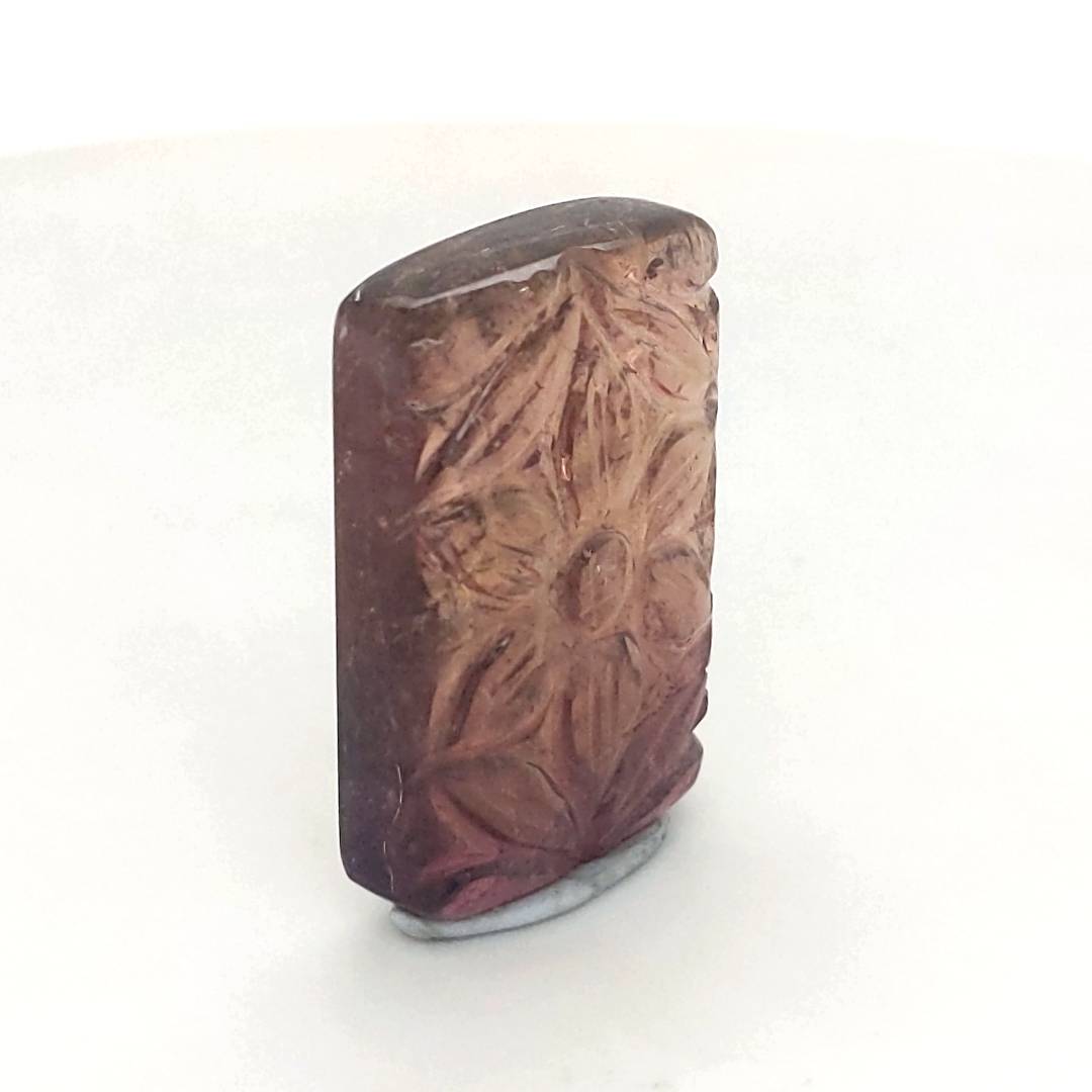 1 Pics Of Natural Flower Tourmaline Carved | Size:23X15mm | With Certificate - The LabradoriteKing