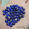 5 Pcs of Natural Sapphire Round cabs Lot | Royal Blue | 7mm - The LabradoriteKing