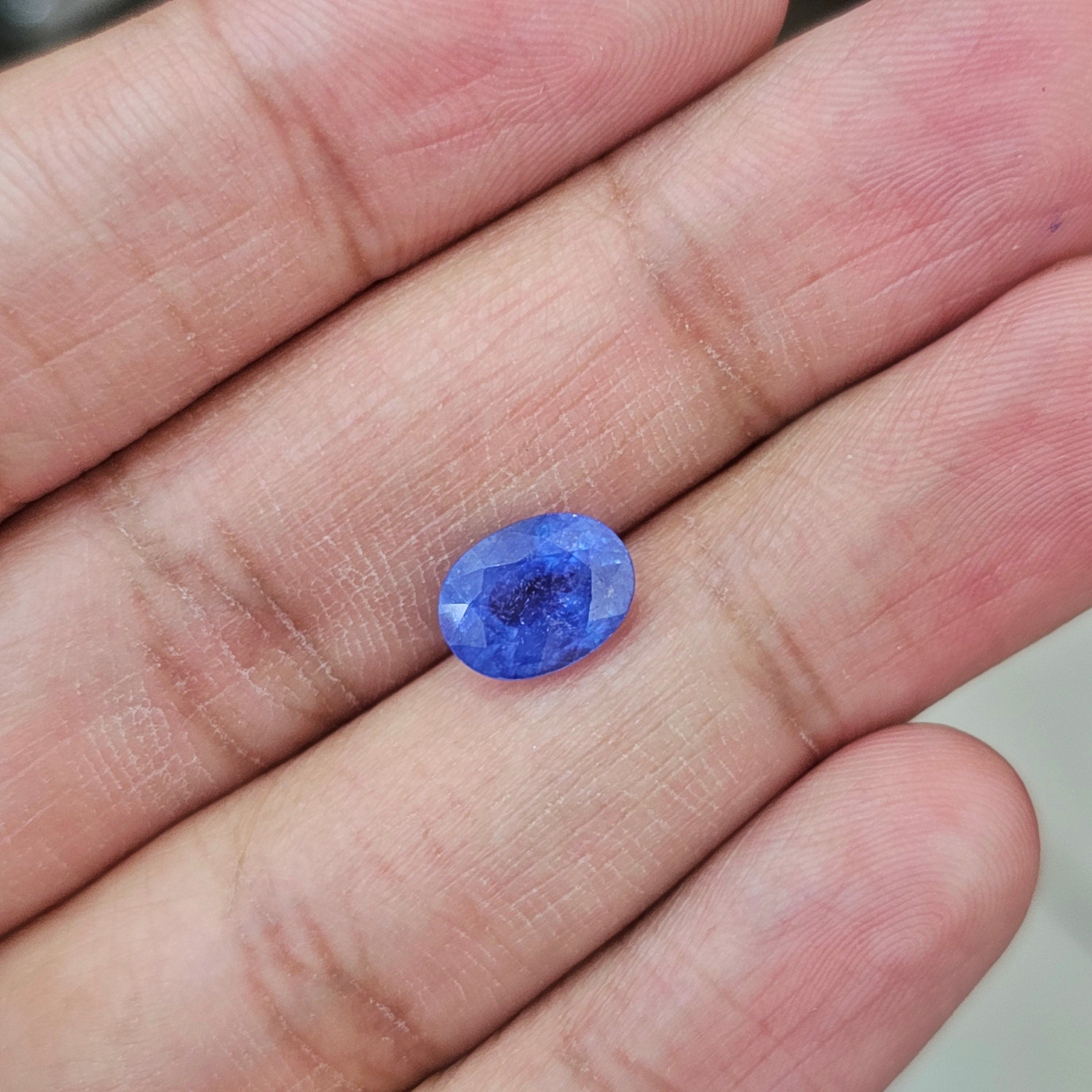 1 Pieces Natural Blue Sapphire Faceted Gemstones Rectangle Shape, 9x7mm - The LabradoriteKing