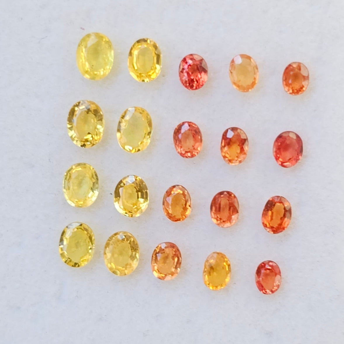 20 Pieces Natural Multi Sapphire Faceted Gemstones Oval Shape, 3-4mm - The LabradoriteKing
