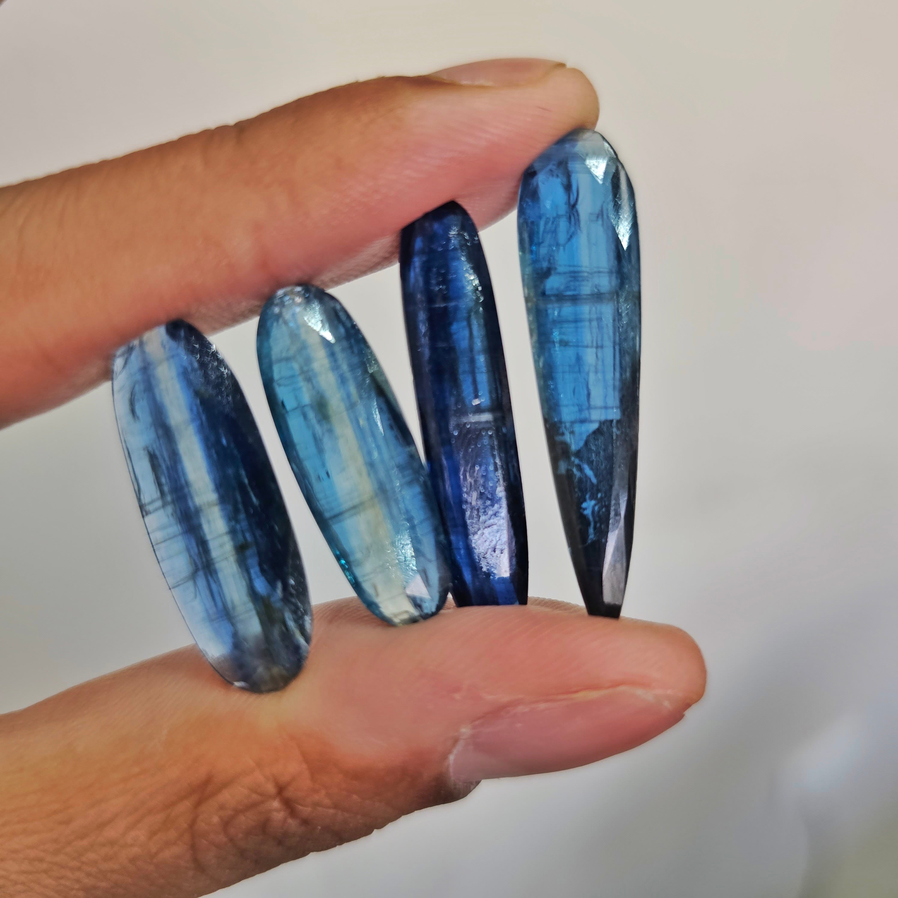 Rare: 5 Pcs Natural Kyanite Jumbo faceted | 25mm to 50mm - The LabradoriteKing