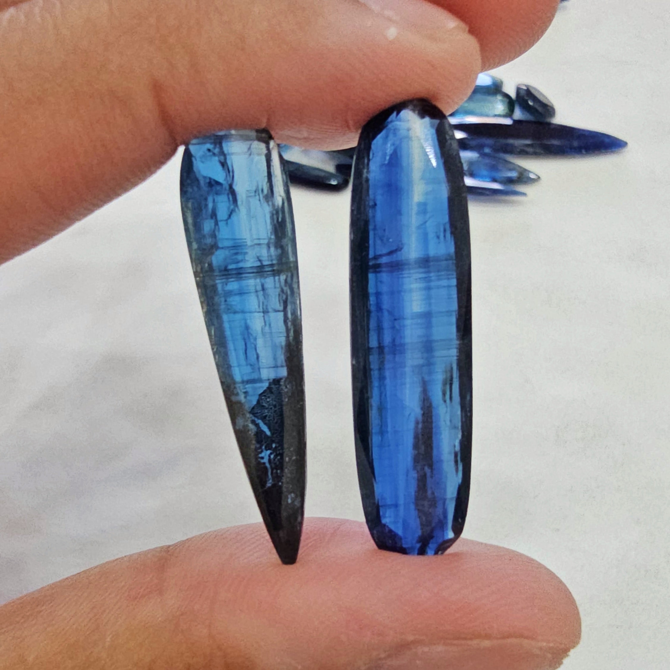 Rare: 5 Pcs Natural Kyanite Jumbo faceted | 25mm to 50mm - The LabradoriteKing