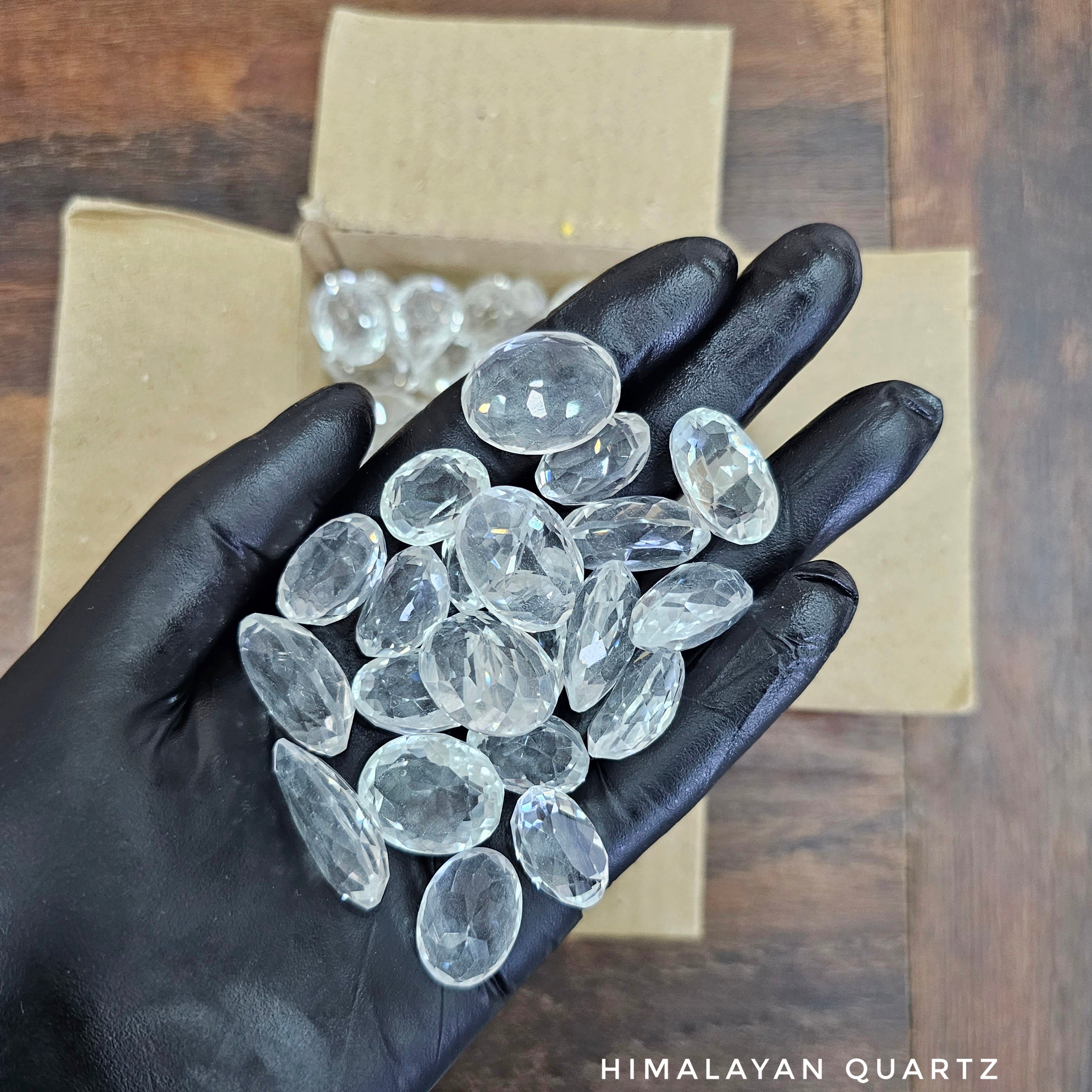 50 Pcs of Natural Faceted Himalayan Quartz | 18 -25mm sizes - The LabradoriteKing