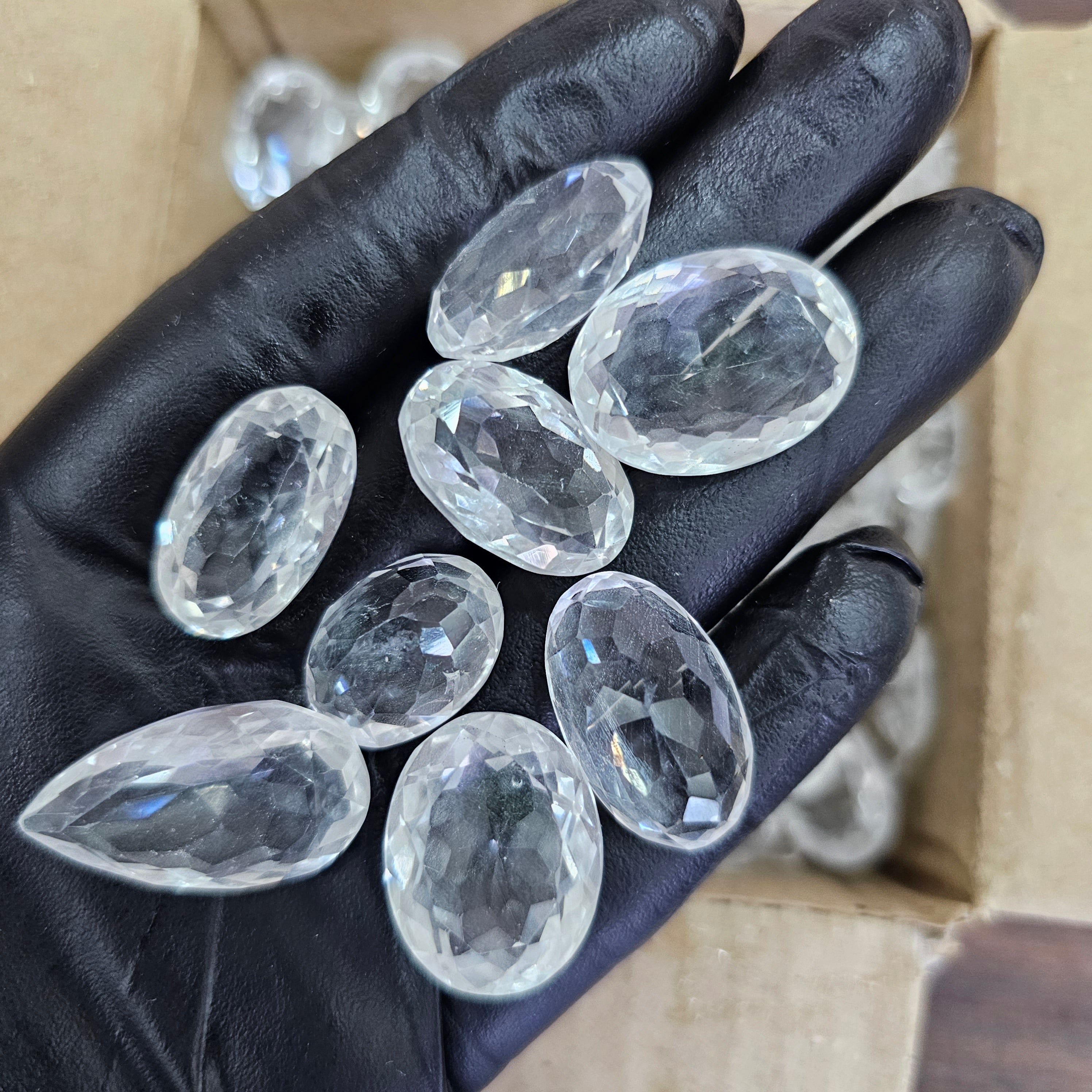 50 Pcs of Natural Faceted Himalayan Quartz | 18 -25mm sizes - The LabradoriteKing