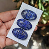 Load image into Gallery viewer, 1 Card of Natural Lapis Lazuli Cabochon cut Gemstones | Oval Shape, 27x22mm Size, - The LabradoriteKing