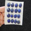 32 Pieces Natural Lapis Lazuli Rosecut Gemstones | Oval Shape, 18x13mm Size, - The LabradoriteKing