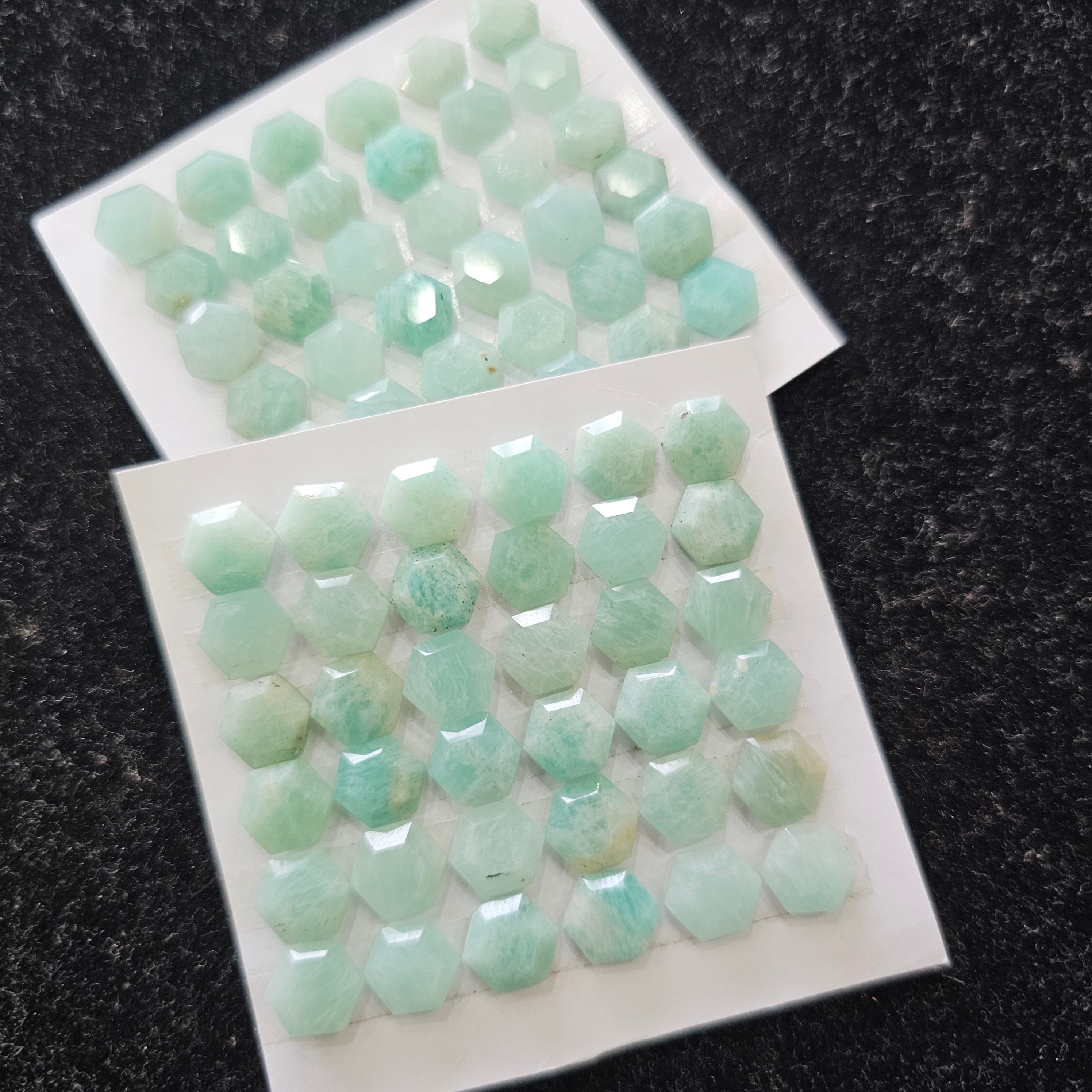 1 Card Natural Amazonite Rosecut Gemstones | Fancy Shape, 9mm Size, - The LabradoriteKing