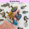 20 Pcs of Wire wrapped Pendant in Mix Gemstones | 2"-3" Inches Jewelry - The LabradoriteKing