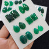 Load image into Gallery viewer, 1 Card Natural Green Onyx Rosecut Gemstones  | Mix Shape, 16-30mm Size, - The LabradoriteKing