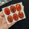 Load image into Gallery viewer, 1 Card Natural Red Onyx Rosecut Gemstone  | Oval Shape, 35x19m Size, - The LabradoriteKing