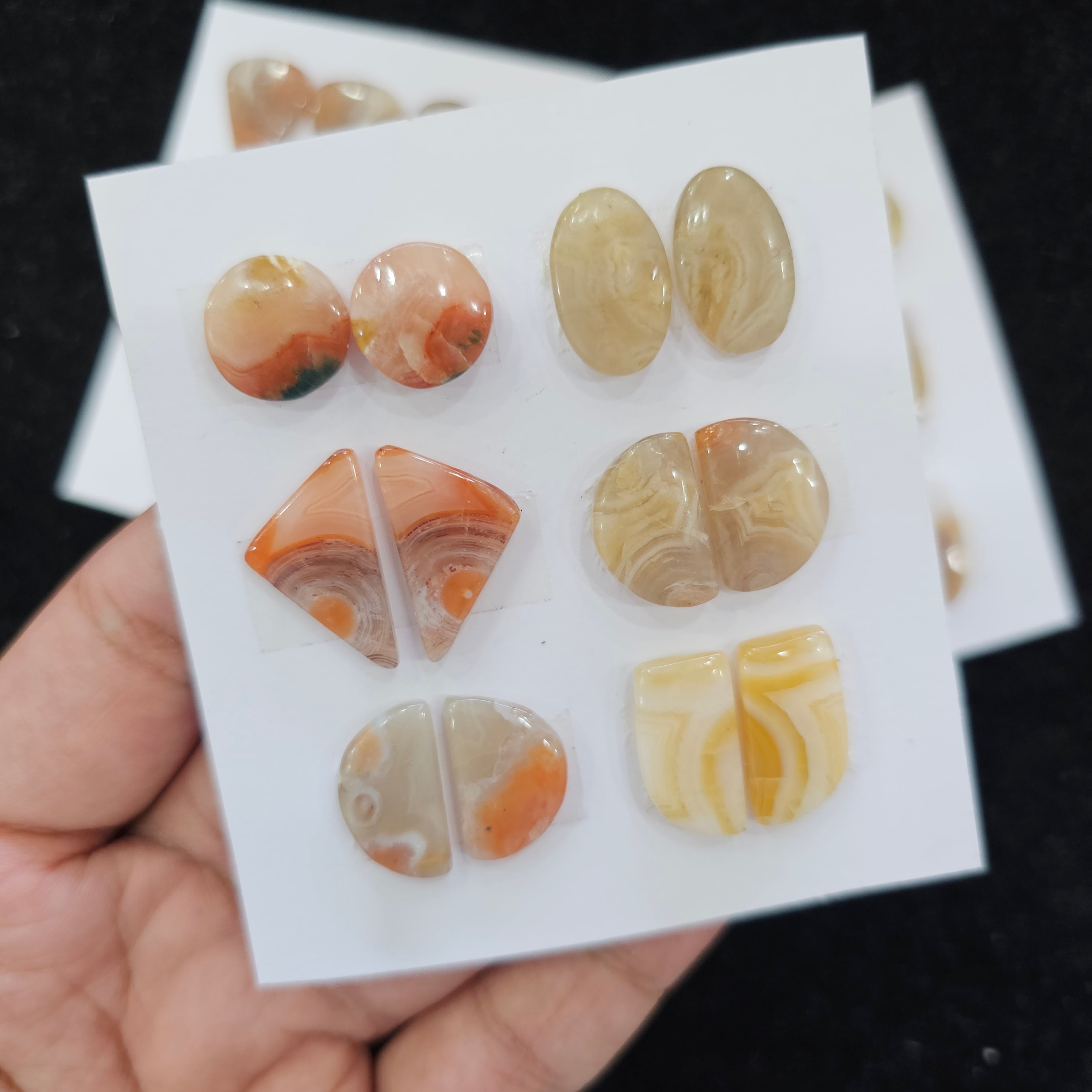 1 Card Natural Jasper Cabochon  Gemstones | Mix Shape, 13-30 mm Size, - The LabradoriteKing