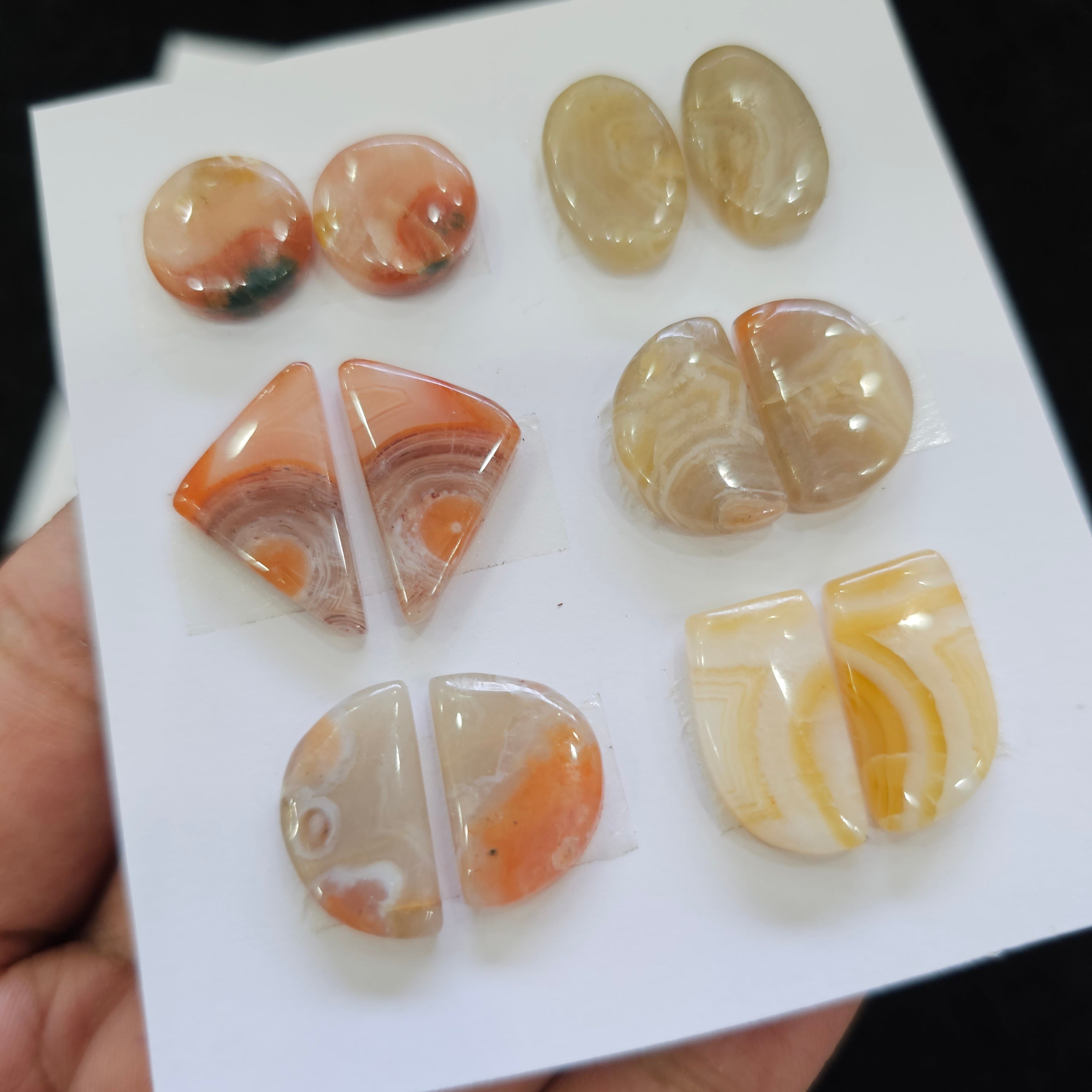 1 Card Natural Jasper Cabochon  Gemstones | Mix Shape, 13-30 mm Size, - The LabradoriteKing