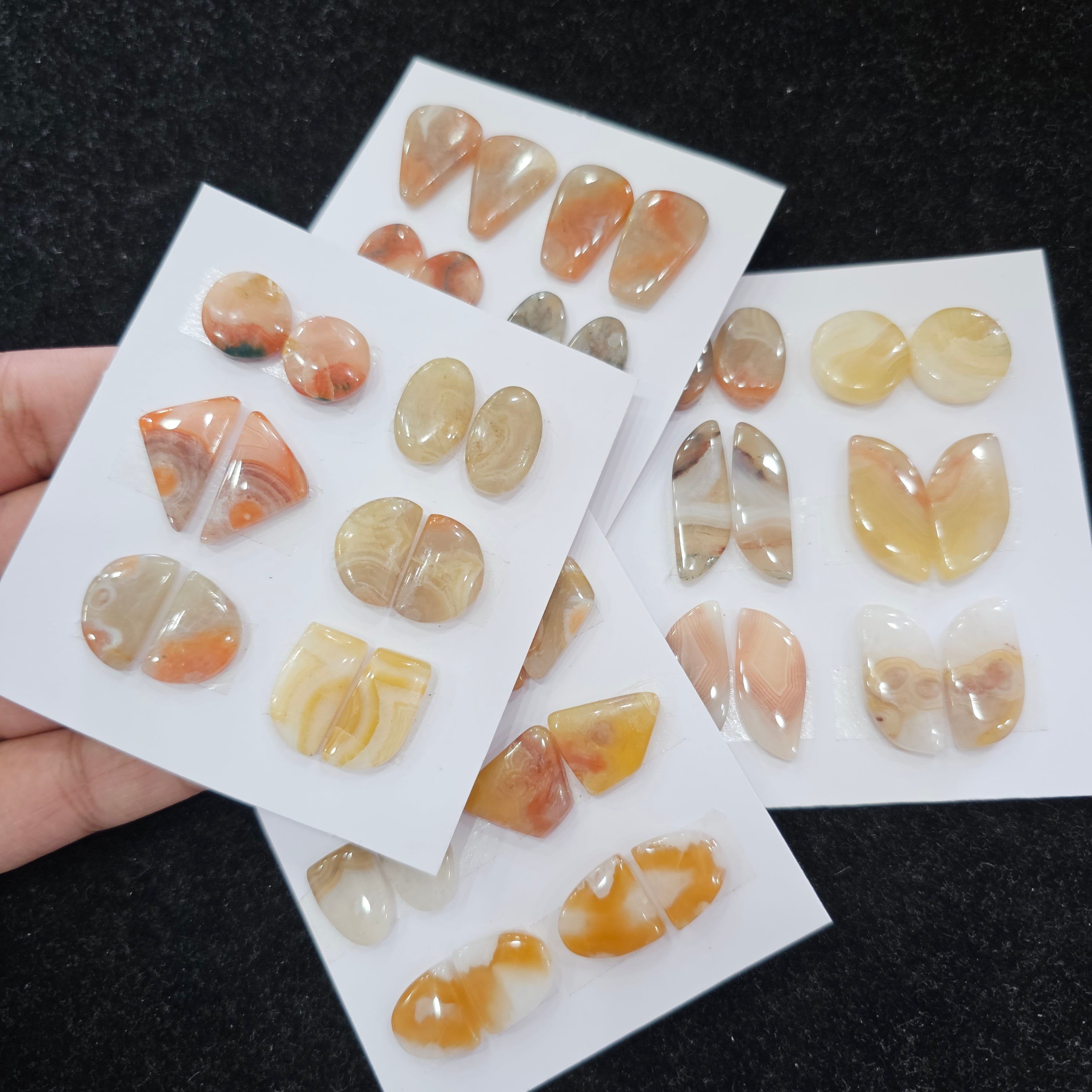 1 Card Natural Jasper Cabochon  Gemstones | Mix Shape, 13-30 mm Size, - The LabradoriteKing