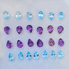 Amethyst and Blue Topaz Pear set | Calibrated 8x6mm - The LabradoriteKing