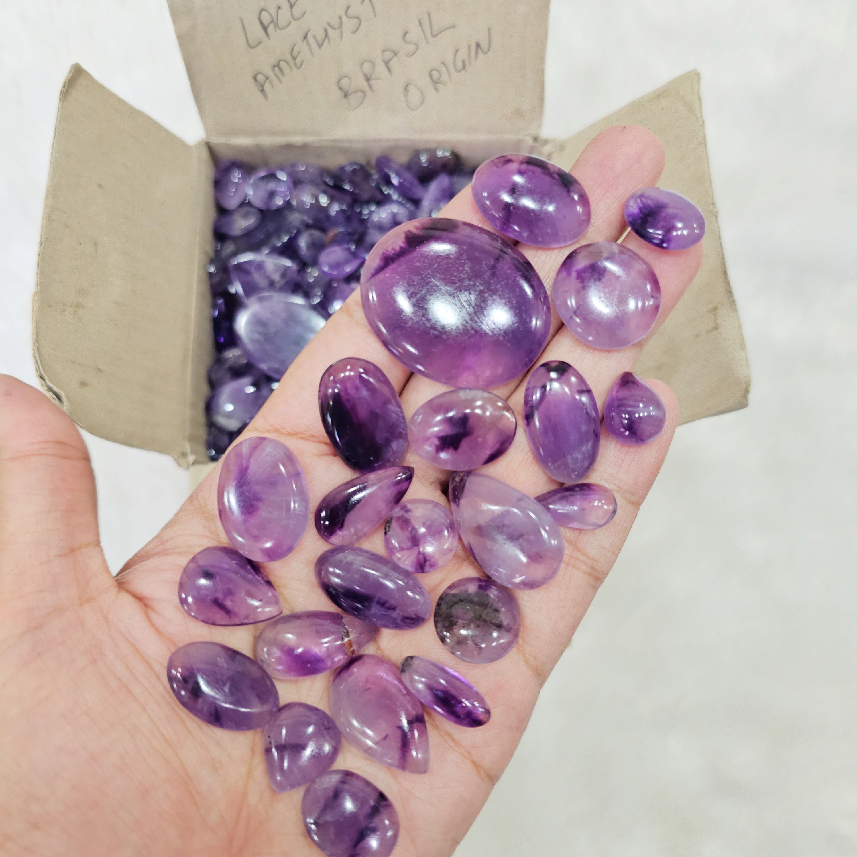 100 Pcs of Amethyst Trapiche Brazil | 10mm-30mm - The LabradoriteKing