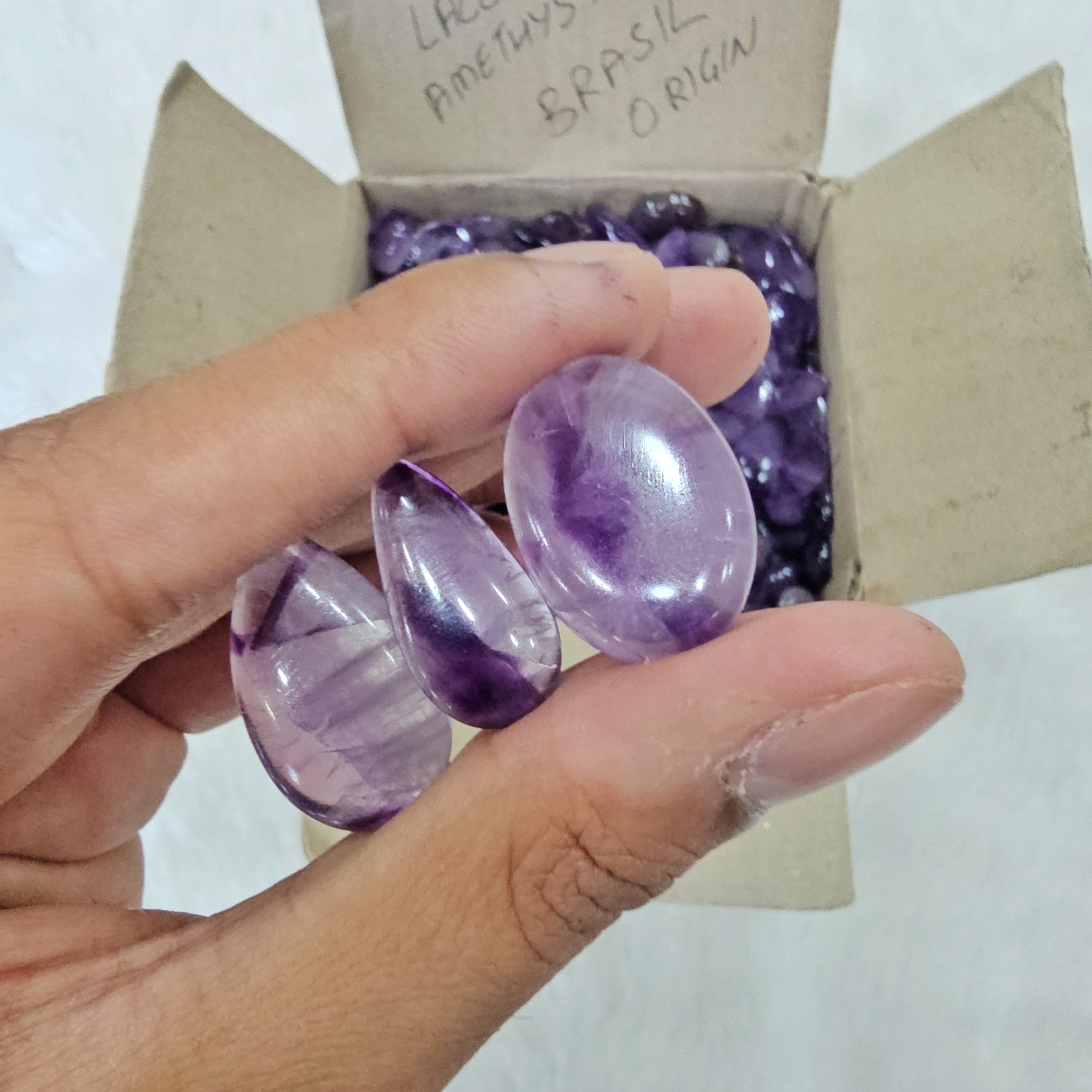 100 Pcs of Amethyst Trapiche Brazil | 10mm-30mm - The LabradoriteKing