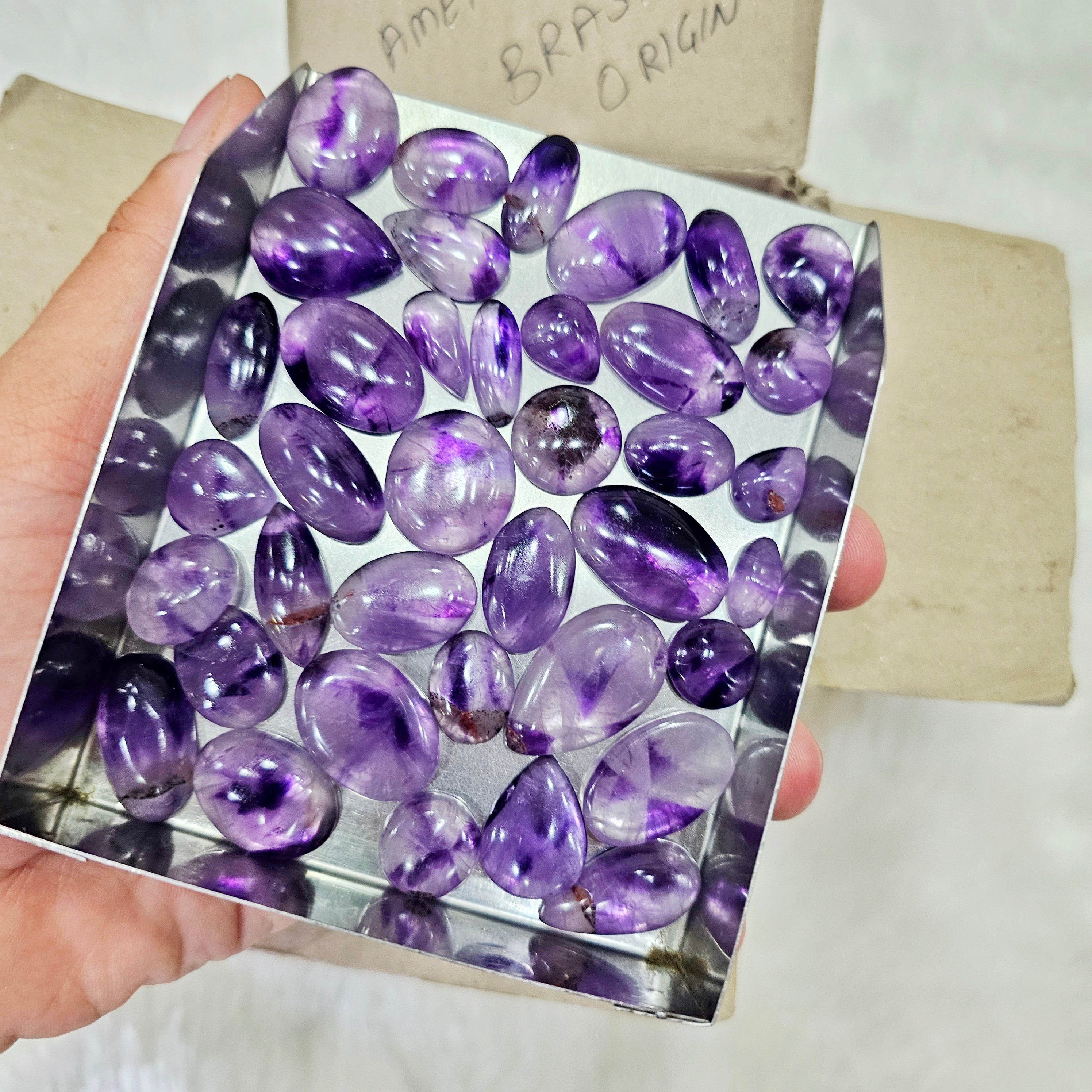 100 Pcs of Amethyst Trapiche Brazil | 10mm-30mm - The LabradoriteKing