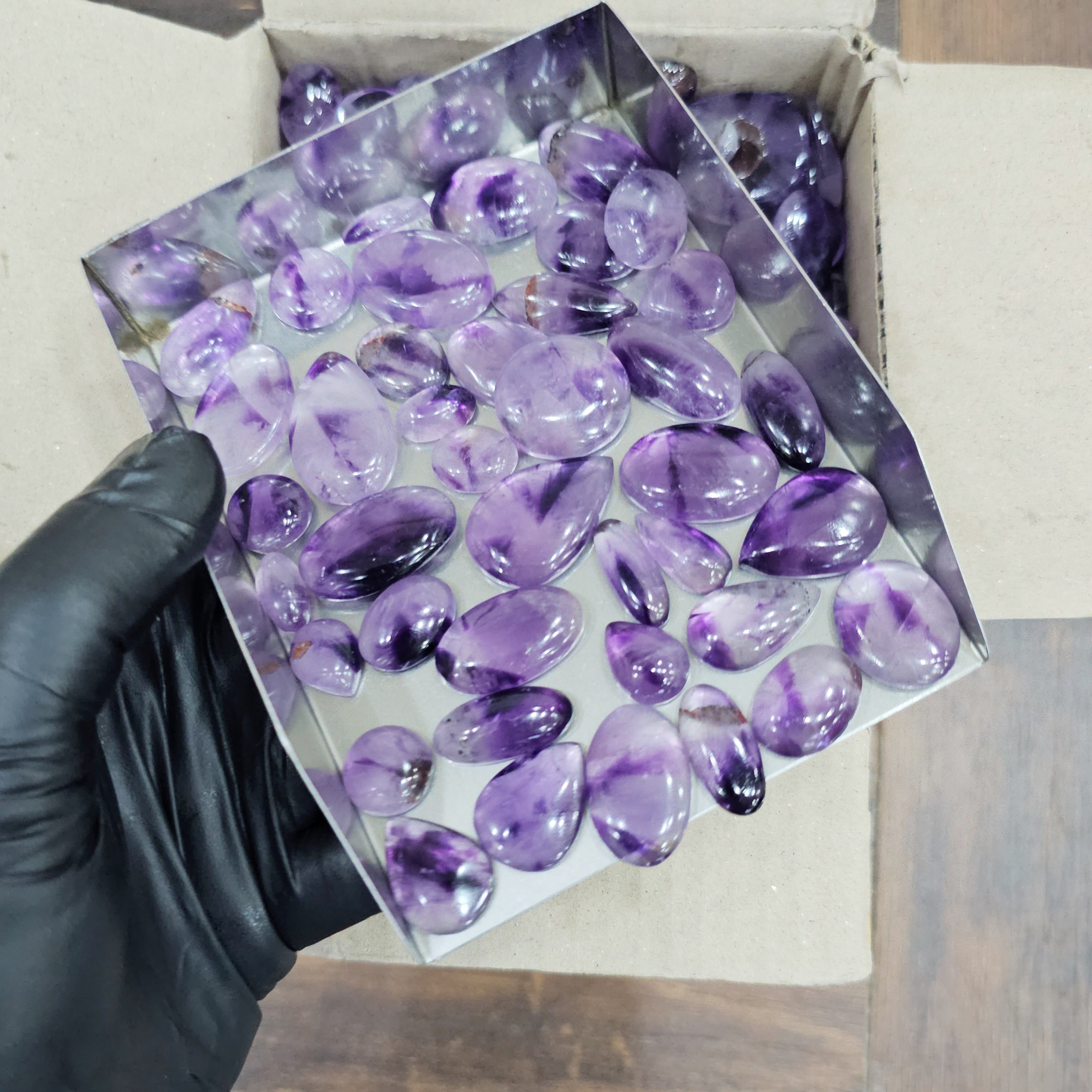 100 Pcs of Amethyst Trapiche Brazil | 10mm-30mm - The LabradoriteKing