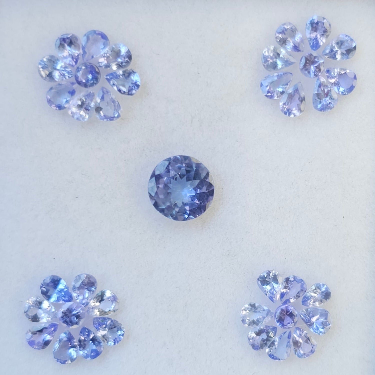 36 Pieces  Natural Tanzanite Faceted Gemstone Mix Shape: 3-7mm - The LabradoriteKing