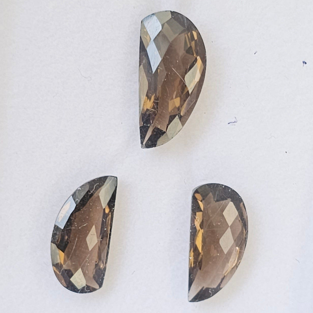 3 Pcs Natural Smoky Quartz Set Fancy Shape:19-17mm - The LabradoriteKing