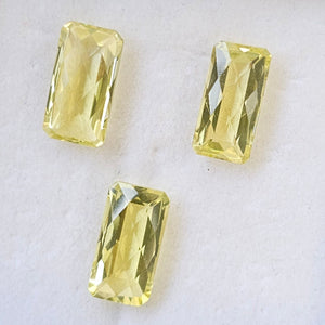 3 Pcs Natural Lemon Quatz Set Rectangle Shape: 14-8mm - The LabradoriteKing